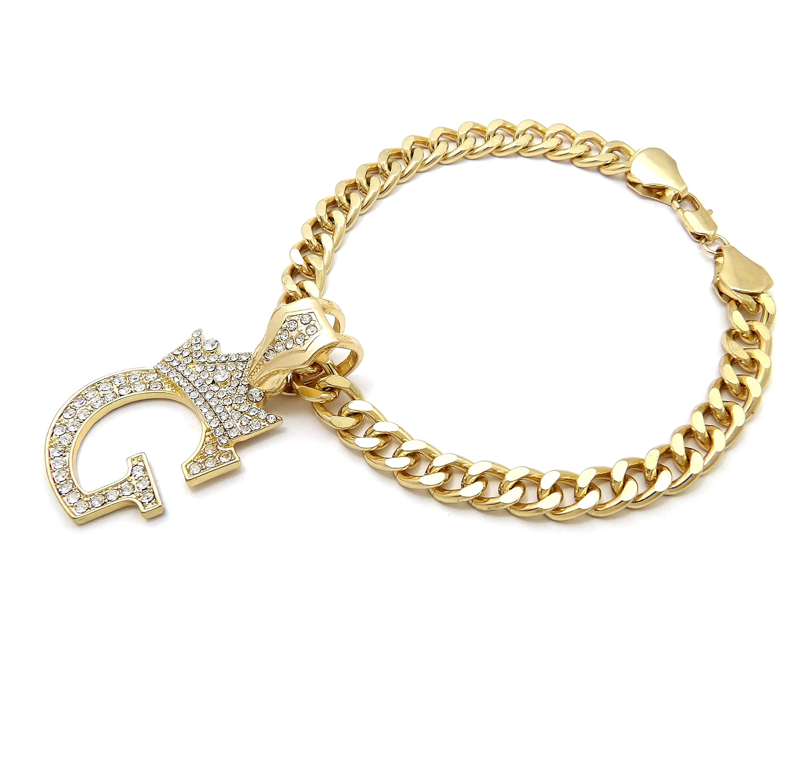 Initial Letter Cuban Chain Dog Chain Pet Chain Pet, Cat, Puppy Necklace (G, 12'')