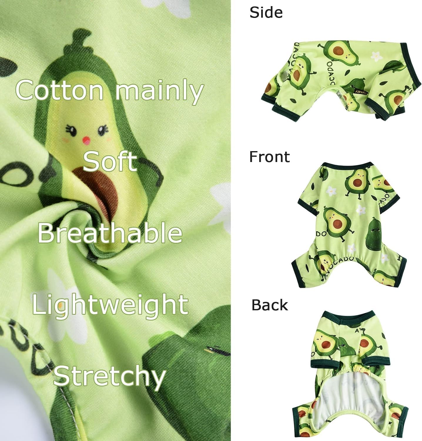 Dog Pajamas For Small Dogs Girl Boy Puppy Pjs Summer Pet Onesies For Chihuahua Yorkie Teacup Cute Soft Material Stretch Able Cat