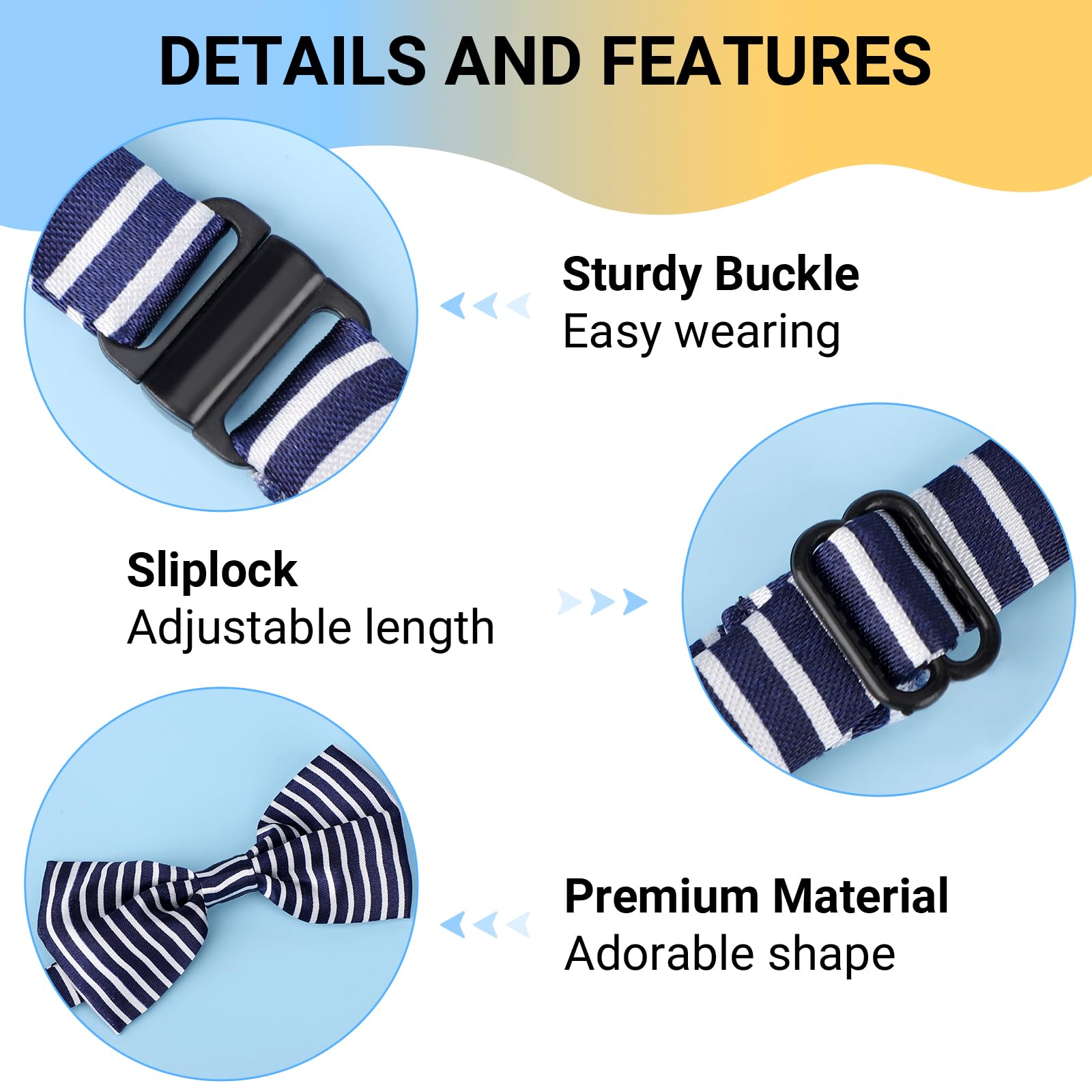 Dog Bow Ties, 40 Pcs Segarty Pet Neck Bows, Bulk Pet Bowties With Adjustable Collar, Grooming Bowknot For Christmas Birthday Holiday Valentine Party Dog Photography Accessories Gift For Puppy Dogs Cat