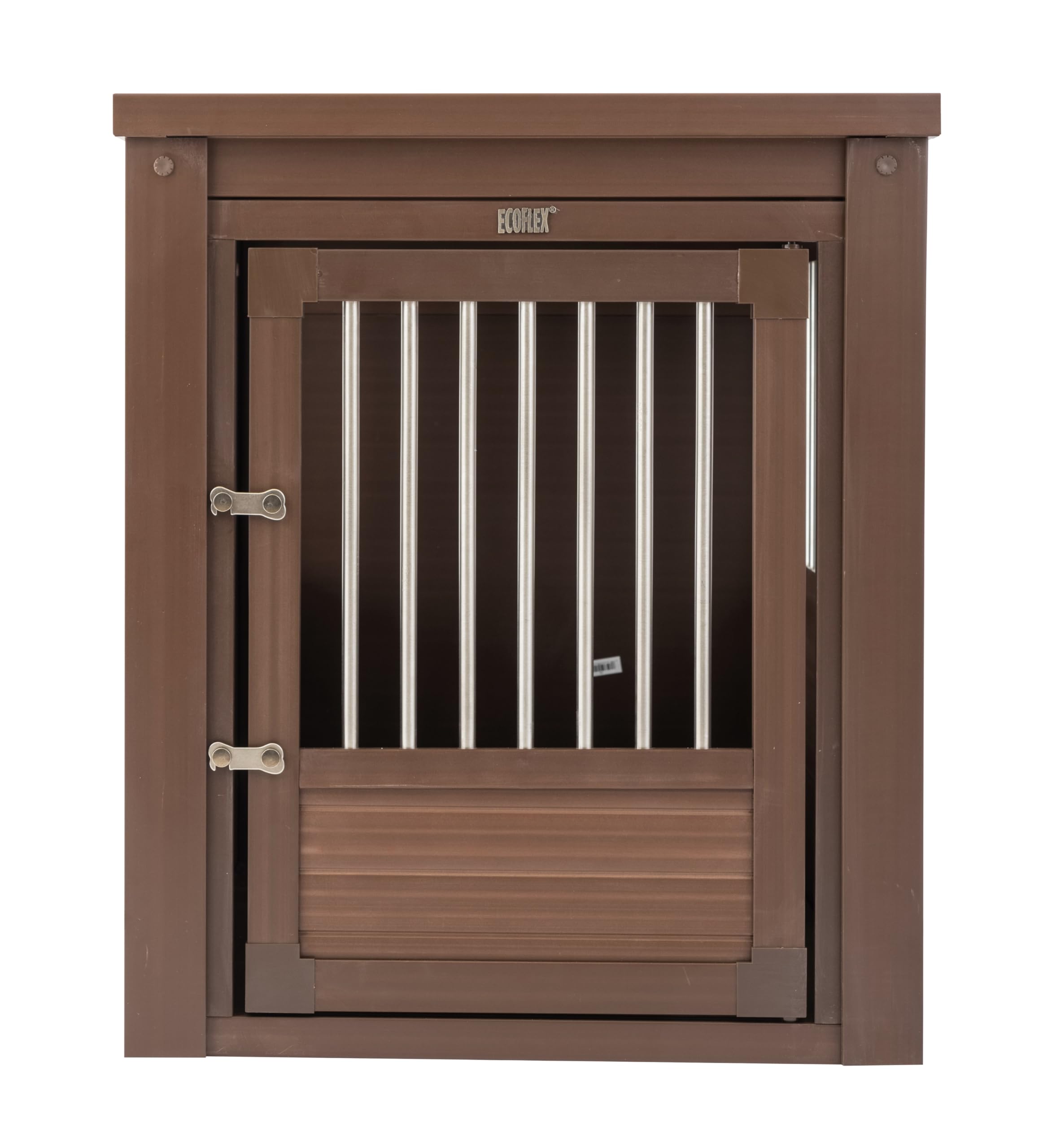 New Age Pet ECOFLEX Dog Crate End Table - Durable Wood-Plastic Composite with Stainless Steel Latch, Easy Assembly, Ideal for Do