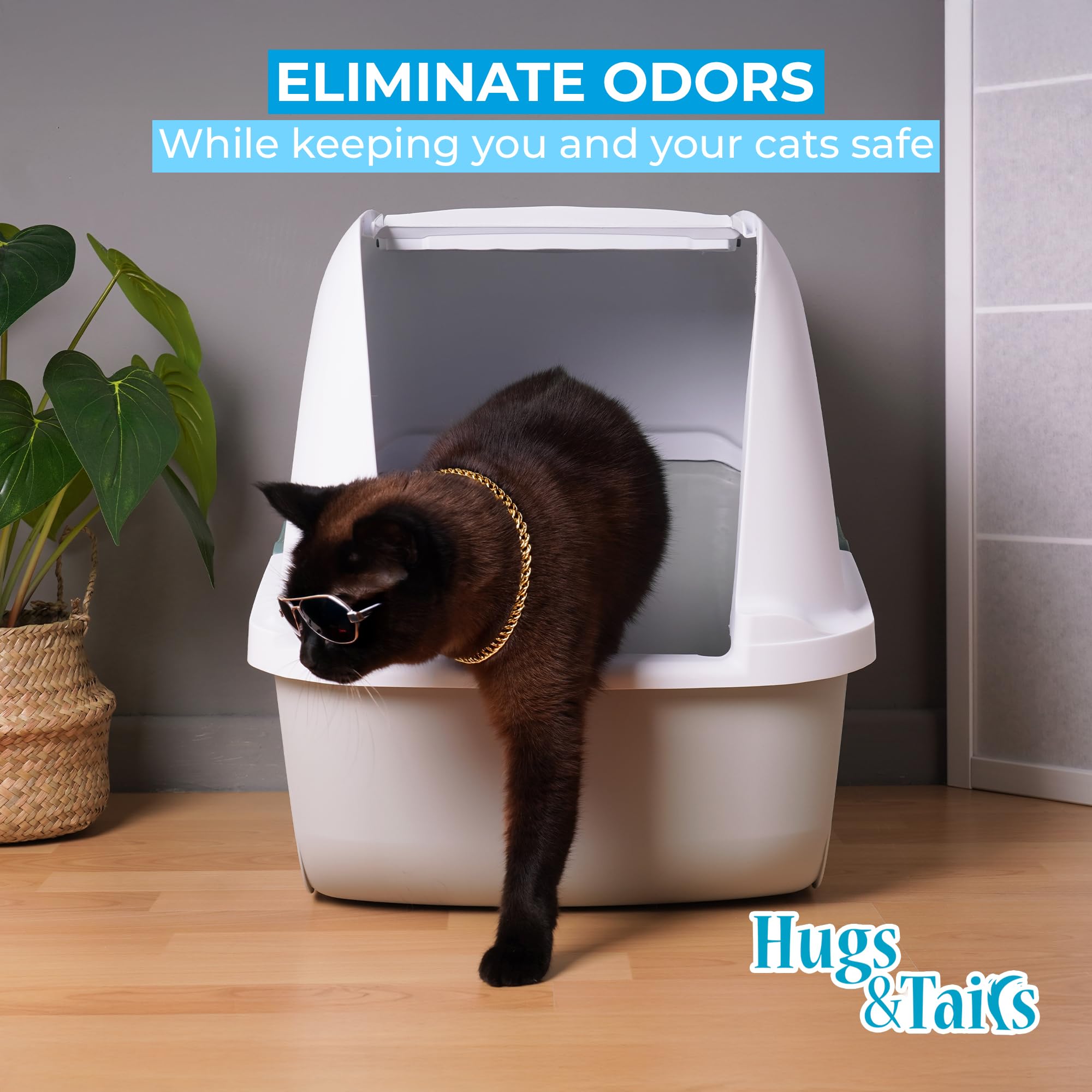 Cat Litter Deodorizer, Pet Safe Litter Box Odor Eliminator & Housebreaking Aid for Cats, Kittens, & Small Pets, Natural Non Toxi