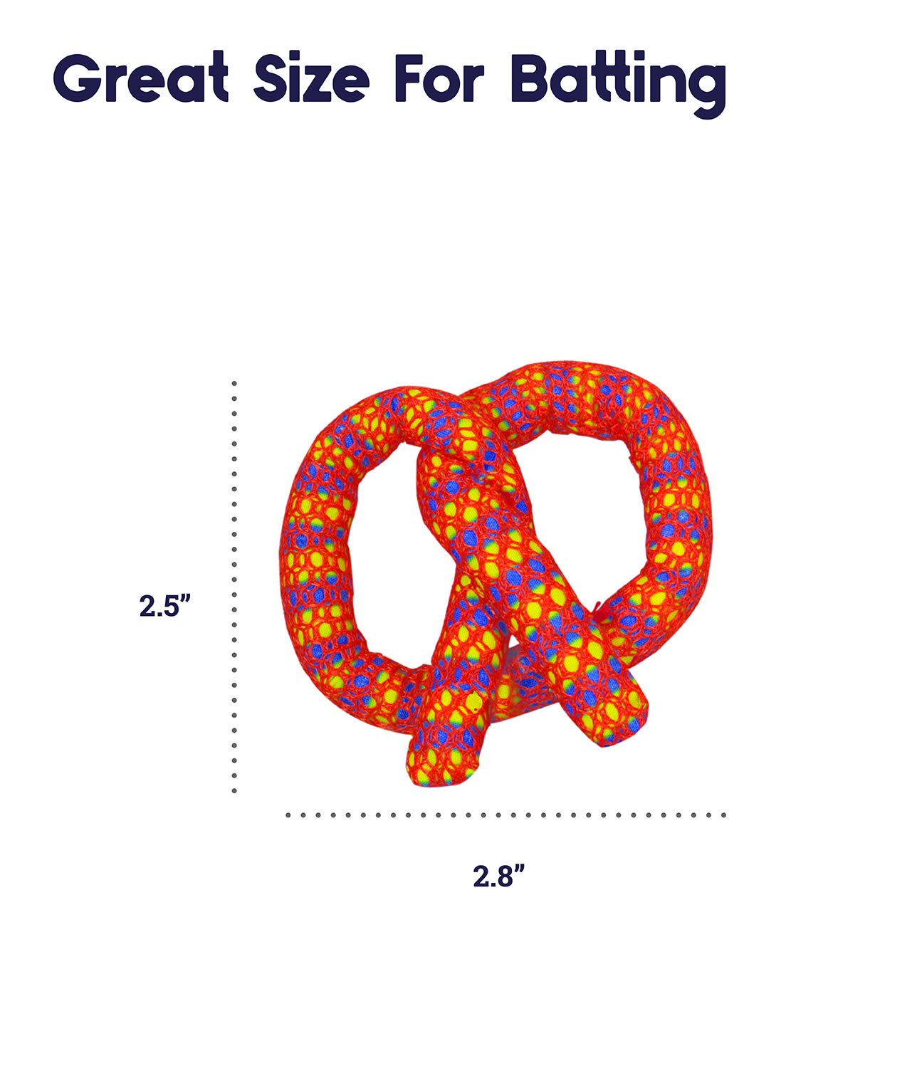 Catnip Plaque Away Pretzel Dental Cat Chew Catnip Toy, Orange