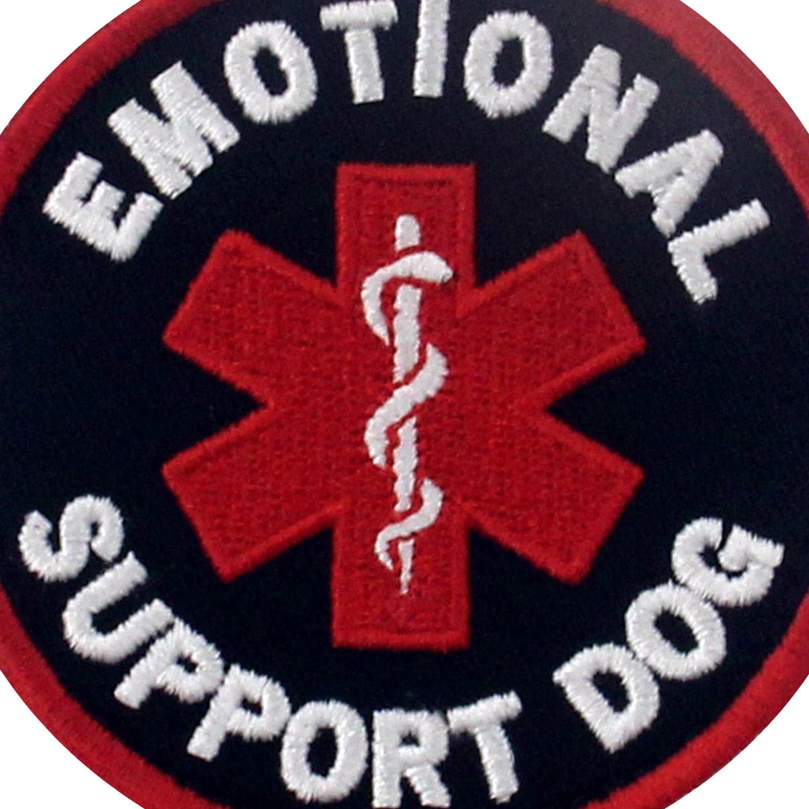 Tailwag Planet Service Dog Ems Emotional Support Dog Morale Tactical Patch Embroidered Badge Fastener Hook & Loop Emblem