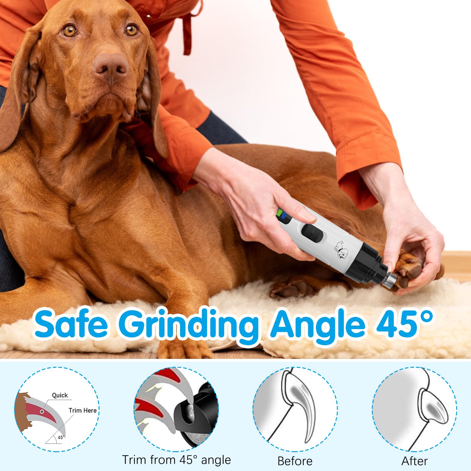 Silent Groom Pro Nail Grinder, Silent Grind Pro For Dogs, Heusom Silent Grind Pro, Silent Grind Pro Dog Nail Trimmer, New Electr