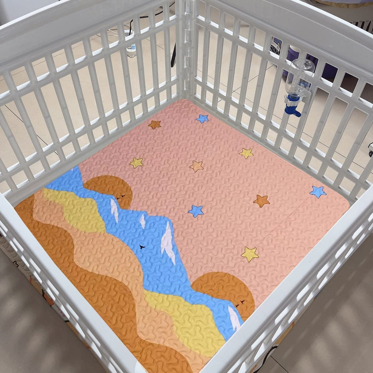 New Upgrade Dog Playpen Mat Crate Mat Puppy Pads,Personalized Dog Crate Pad[Playpen Not Included],Reusable Whelping Playpen Crat