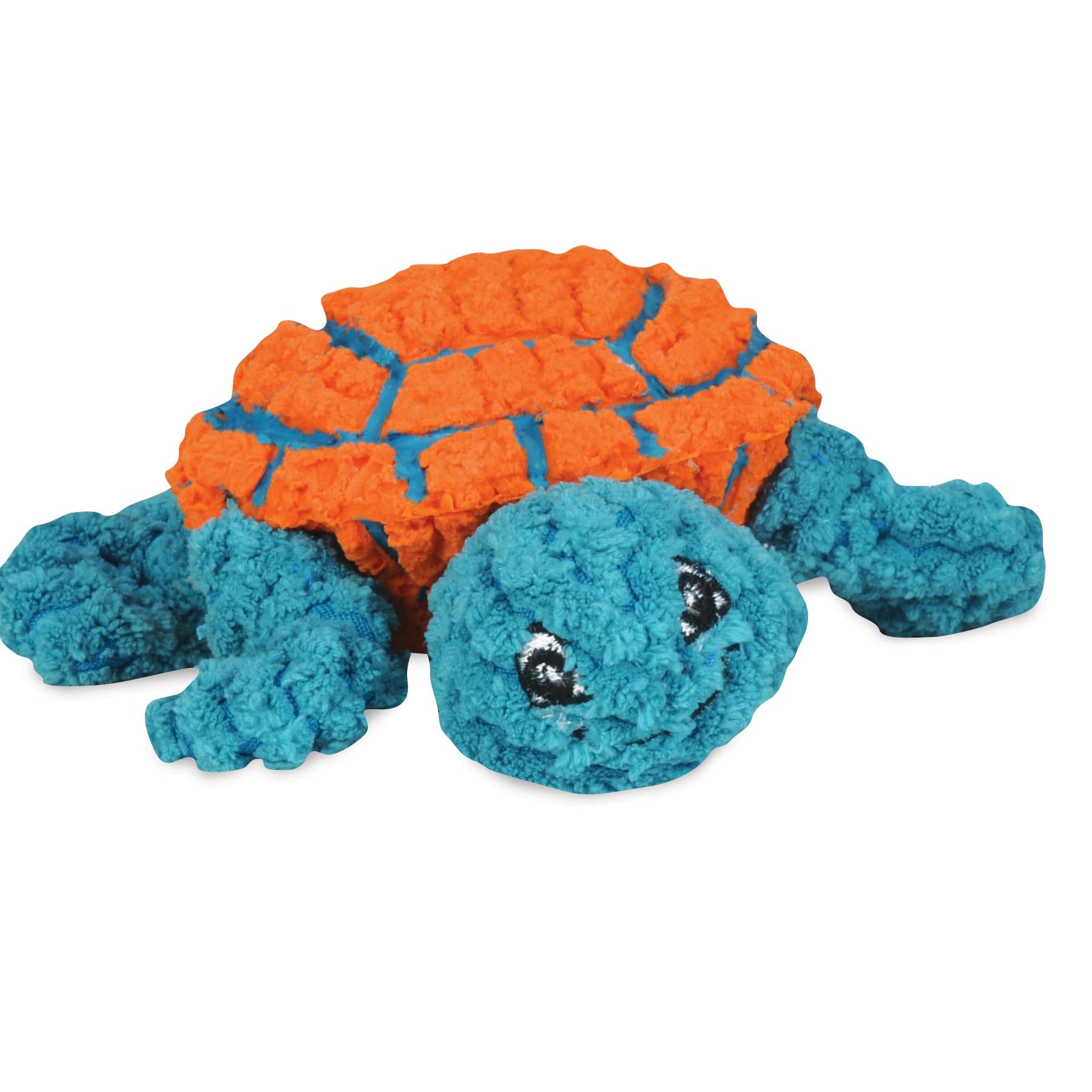 Hugglehounds Ruff-Tex Squeaky Tough Dog Chew Toy All Natural, Turtle, Large