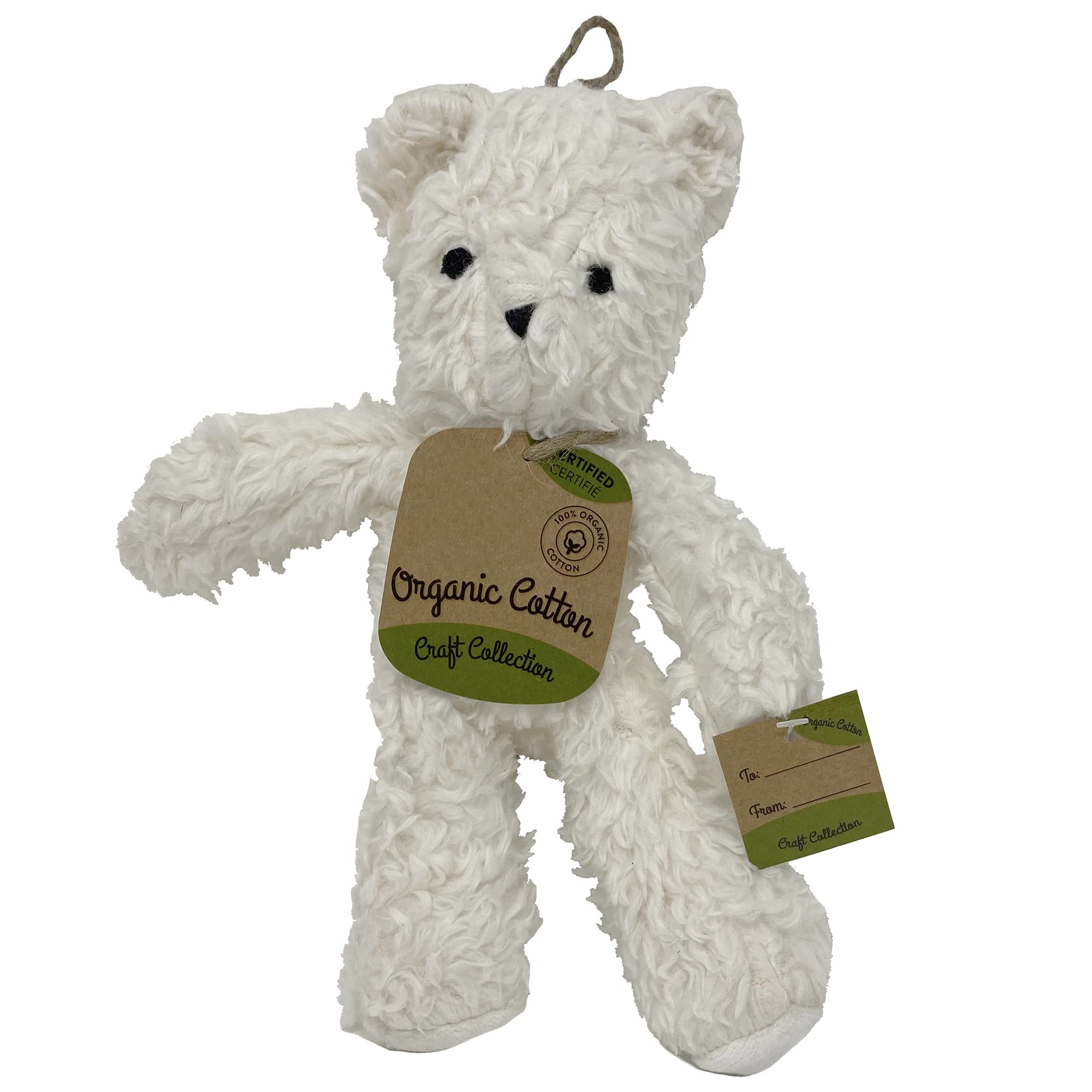 Spunky Pup Organic Cotton Dog Toy | Squeaky Plush Dog Toy | Small Bunny (Color May Slight Vary)