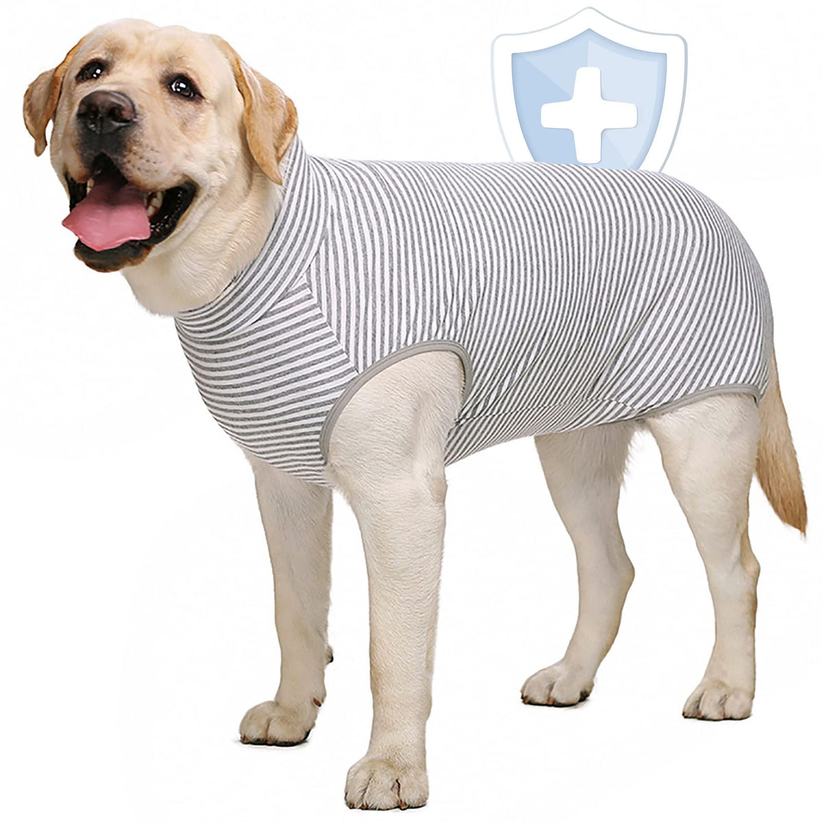 Aofitee Dog Recovery Suit, Surgical Recovery Suit For Dog Female After Surgery, Stripe Printed Dog Recovery Shirt For Abdominal Wounds, Anti Licking Dog Onesie Jumpsuit E-Collar Cone Alternative 4Xl