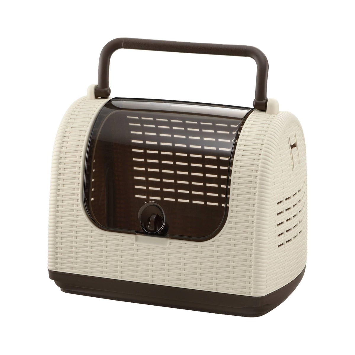 Richell Usa - Faux Wicker Pet Carrier (80037) (Ivory)