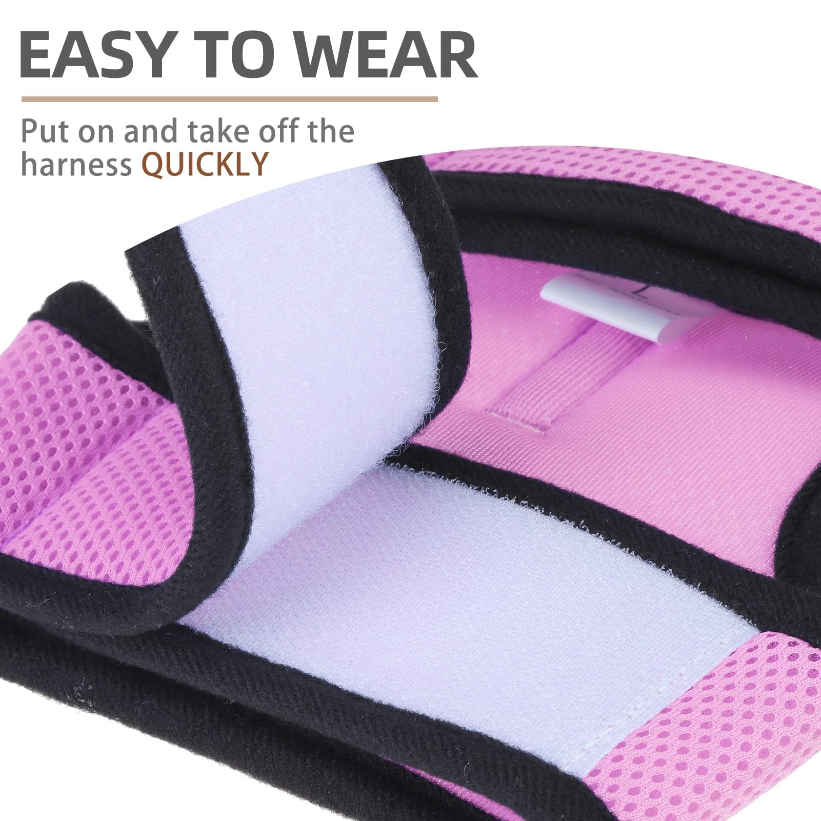 Pupteck Soft Mesh Cat Vest Harness And Leash Set Puppy Padded Pet Harnesses Escape Proof For Cats Small Dogs (Small, Pink)
