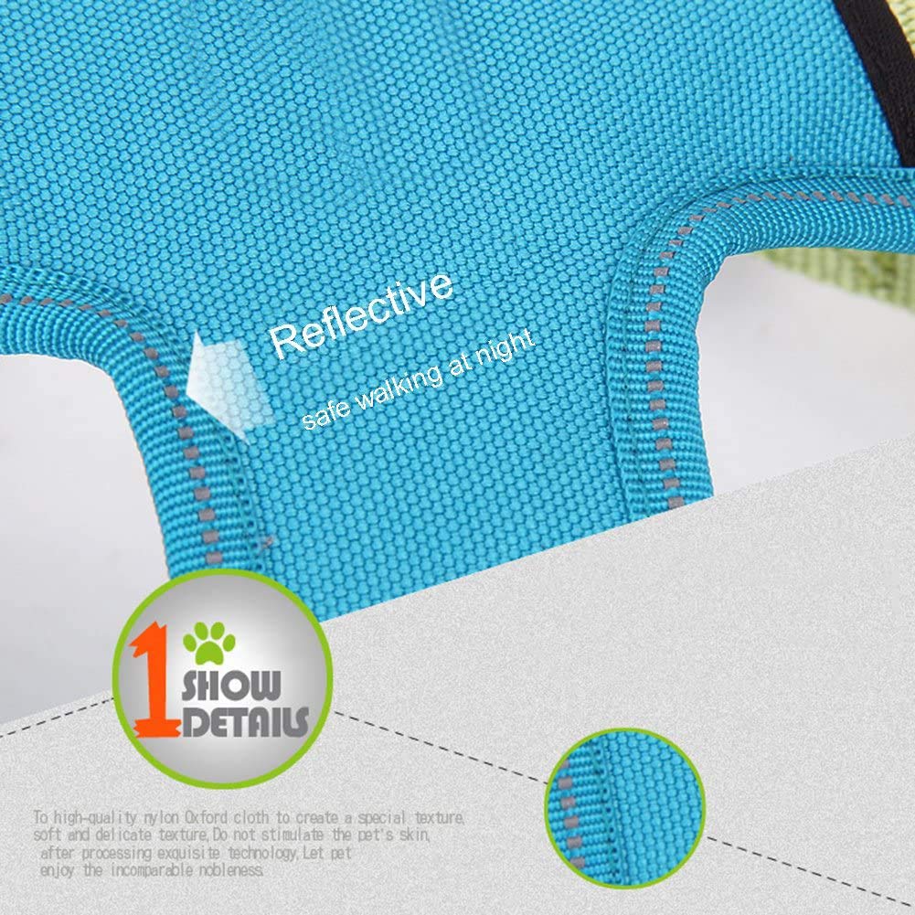 Creation Core Protective Dog Harness Adjustable Soft Nylon Pet Harness Reflective Outdoor Adventure Dog Walking Vest, Grey L