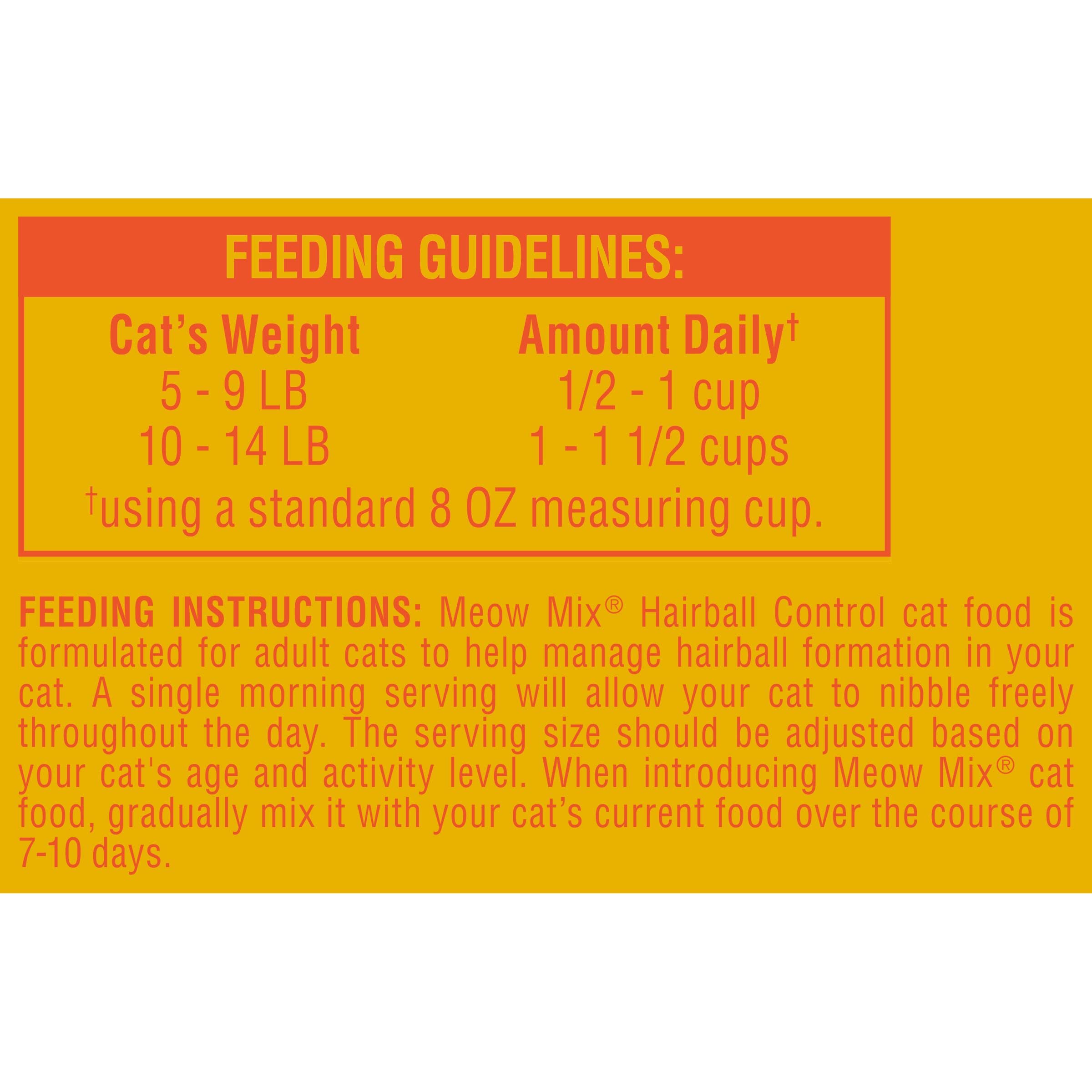 Meow Mix Hairball Control Dry Cat Food, 6.3 Pound Bag