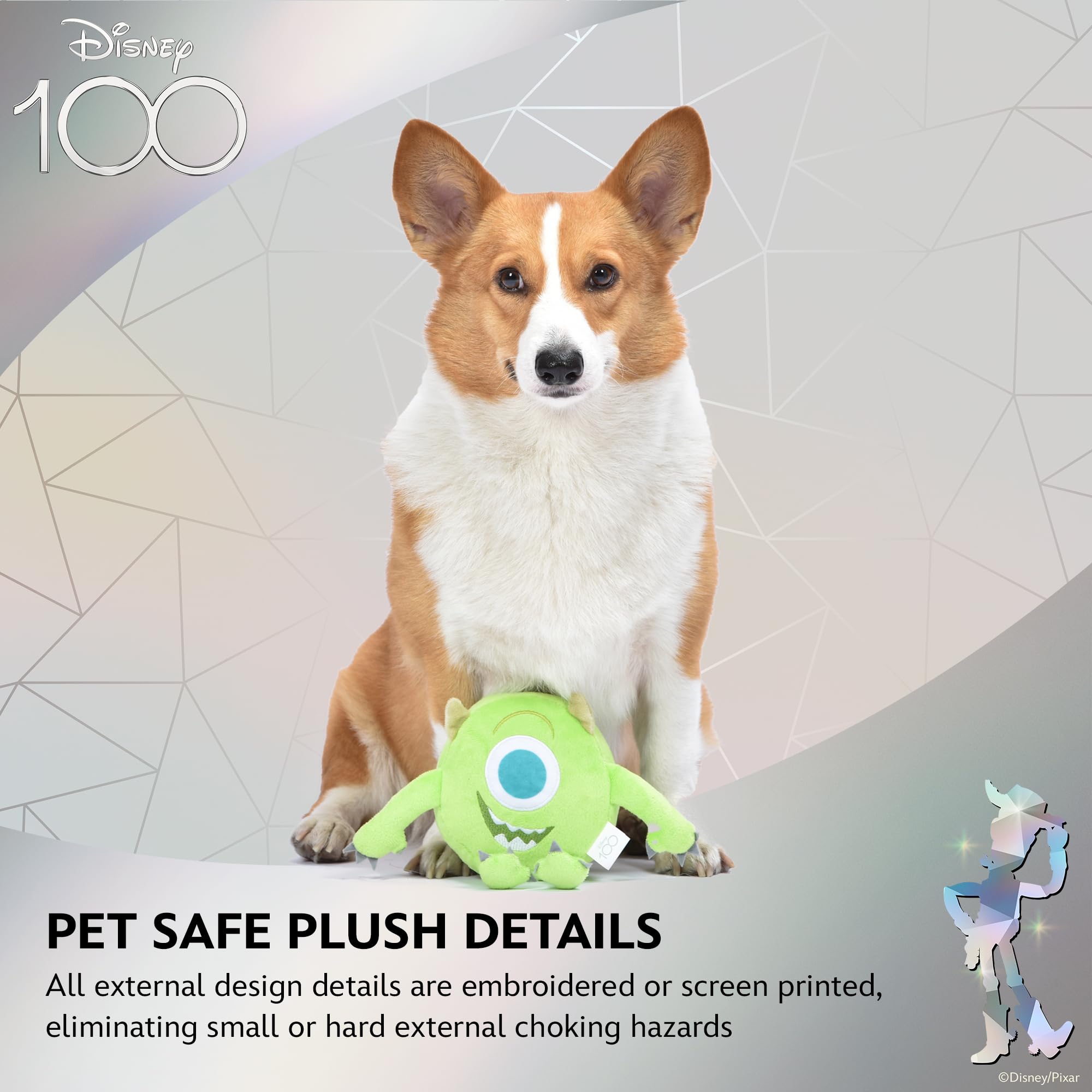 Disney For Pets Pixars Mike Wazowski Plush Dog Toy 6In | Disney Pixar Dog Toys | Plush Toy For Dogs Inspired By Mike From Pixars