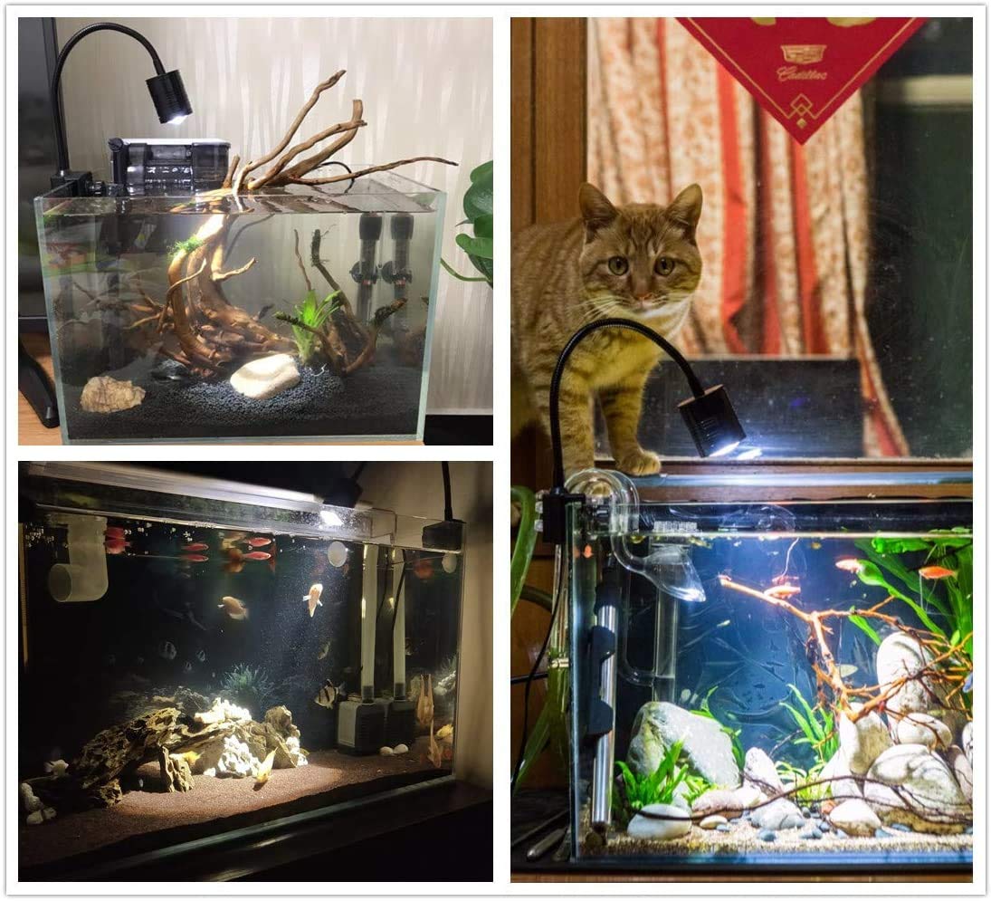 Nilipal Led Aquarium Light - Freshwater Fish Tank Light Vivarium Terrarium Spotlight 3 Colors 3000K 4000K 6000K Cool Warm White For Planted Fish Tank (3 Colors)