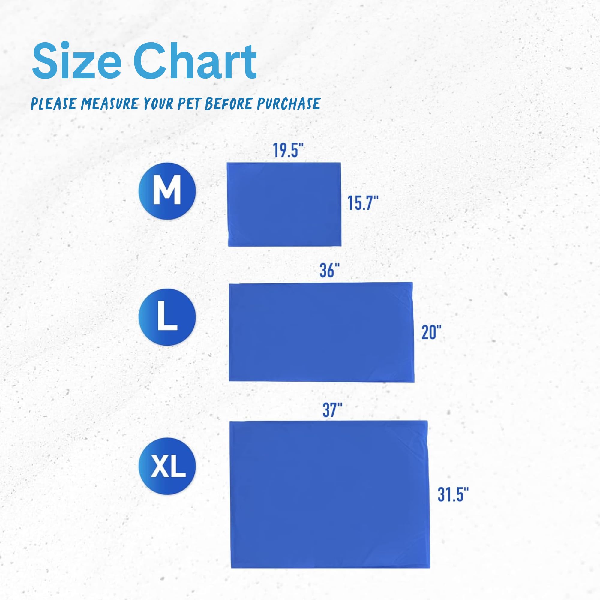 Hugs Pet Products Chillz Gel Mat, Large - Pressure-Activated Cooling Pad For Pets - Non-Toxic, No Water Or Refrigeration Needed - Ideal For Home, Travel & Crates