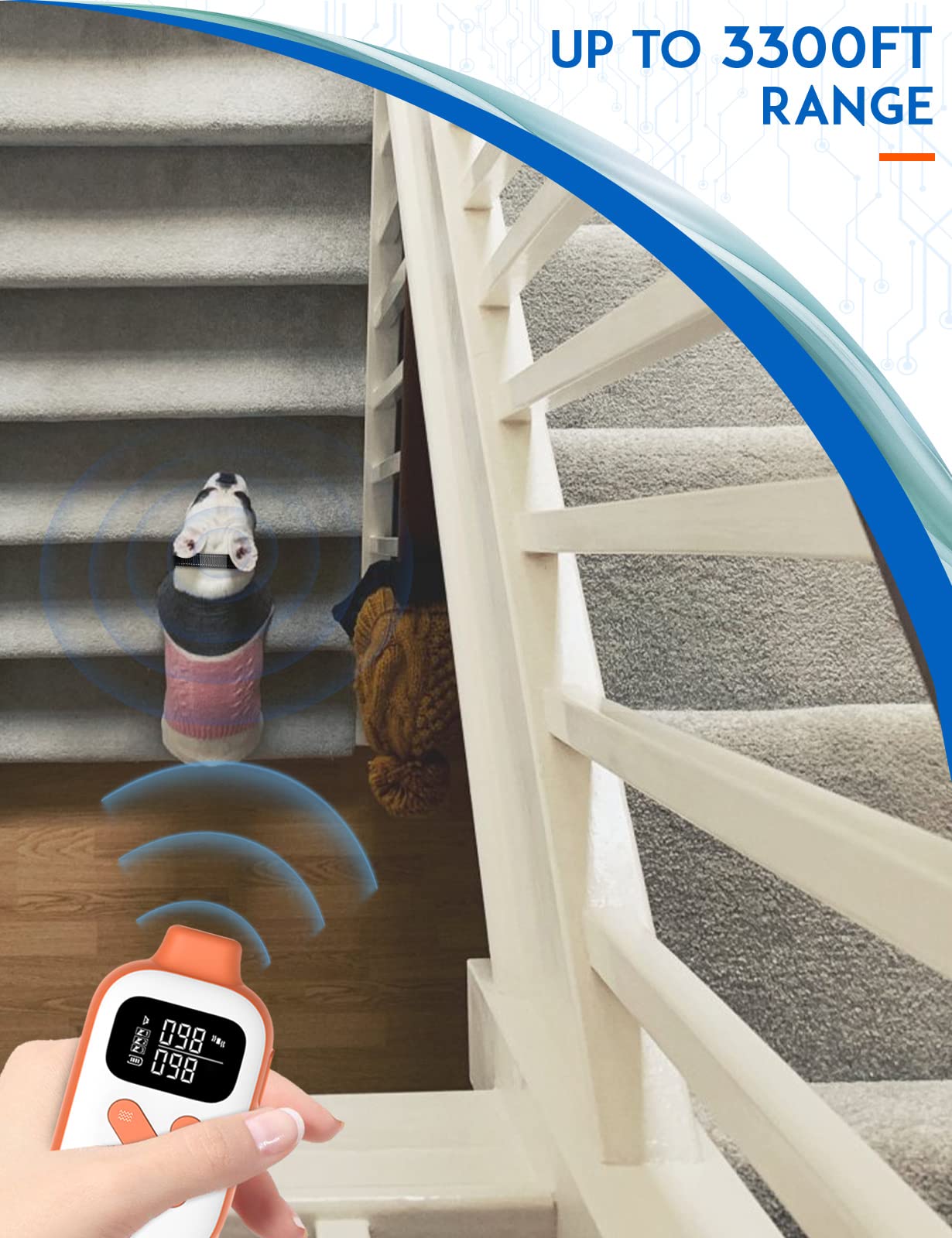 Paipaitek Vibrating Dog Collar No Shock, 3300Ft Range Dog Beep Collar With Remote, Ipx7 Waterproof Rechargeable No Shock Trainin