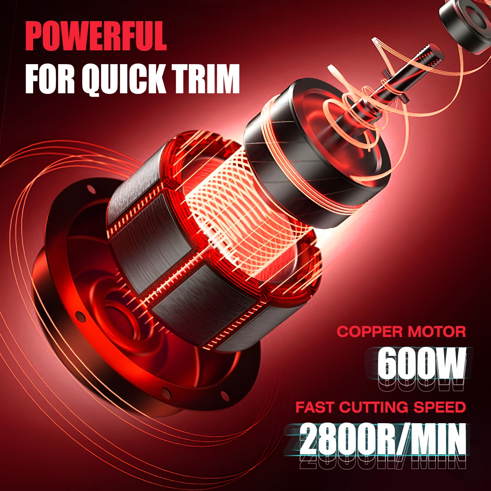 Takekit Horse Clippers, 600W Professional Heavy Duty Horse Body Clippers, 6-Speeds Large Livestock Clippers For Body Clipping Ho