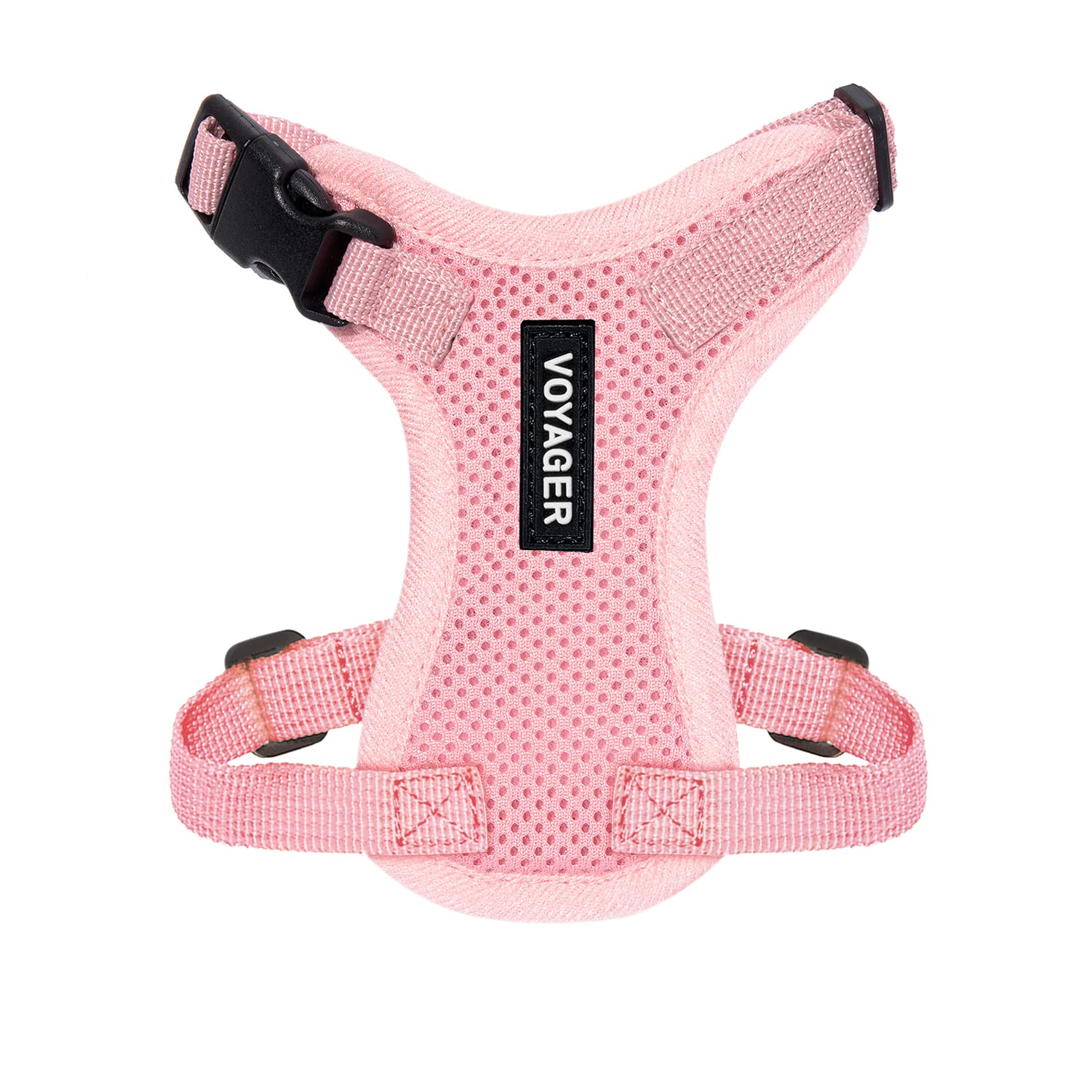 Voyager Step-In Lock Adjustable Cat Harness W. Cat Leash Combo Set With Neoprene Handle 5Ft - Supports Small, Medium And Large Breed Cats By Best Pet Supplies - Pink, Xxxs