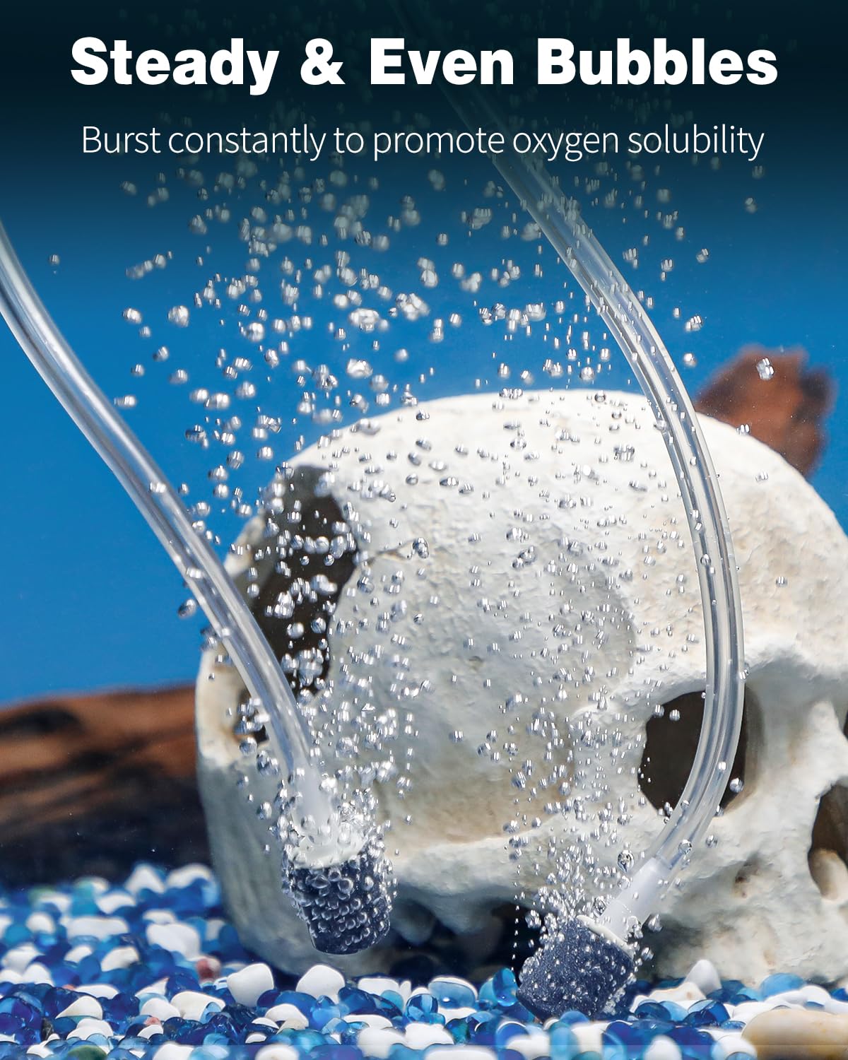 Pawfly Aquarium 0.6 Inch Air Stone Cylinder Bubble Diffuser Release Tool for Nano Air Pumps Small Buckets and Fish Tanks, 12 Pac