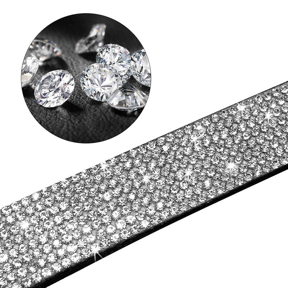 Bbmmayy Cute Dog Collar With Bling Rhinestone, Fancy Crystal Diamond Glitter Pretty Jewel Soft Cat Collars For Small Medium Larg