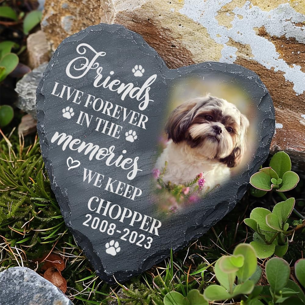 Famitrendz Personalized Pet Memorial Gift - Custom Photo Stone For Dog Or Cat Loss - Memorial Gifts For Pet Lovers Quote 7