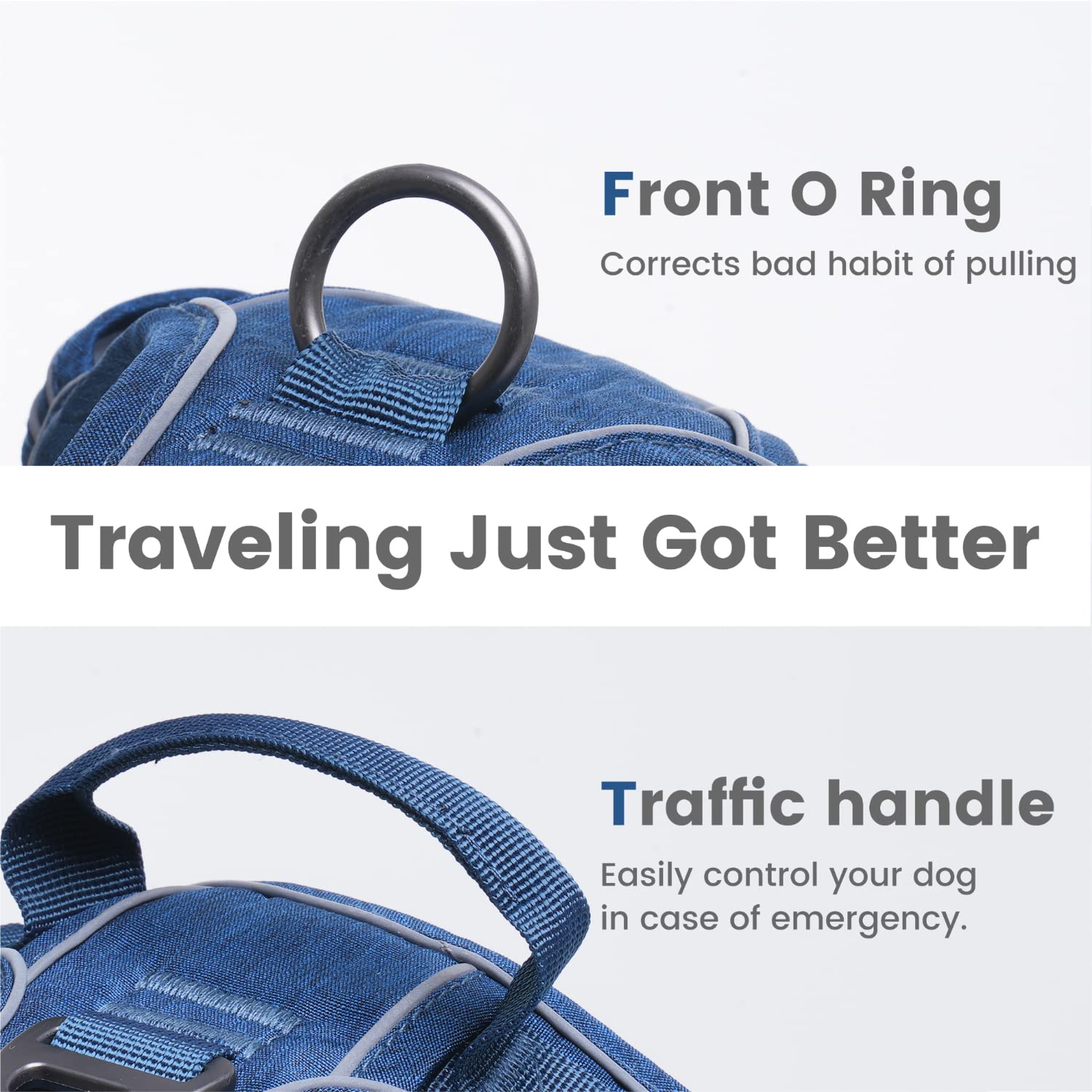 Pawaii Dog Harness For Small Dogs, Dog Harness With Pet Id Tag, No Choke Dog Harness, Adjustable Soft Padded Pet Vest With Easy Control Handle