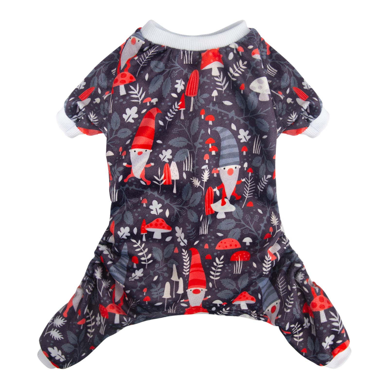 Cutebone Halloween Dog Pajamas Pet Clothes Cat Apparel Shirt Winter Holiday Cute Pjs Bodysuit For Doggie Onesies P173M