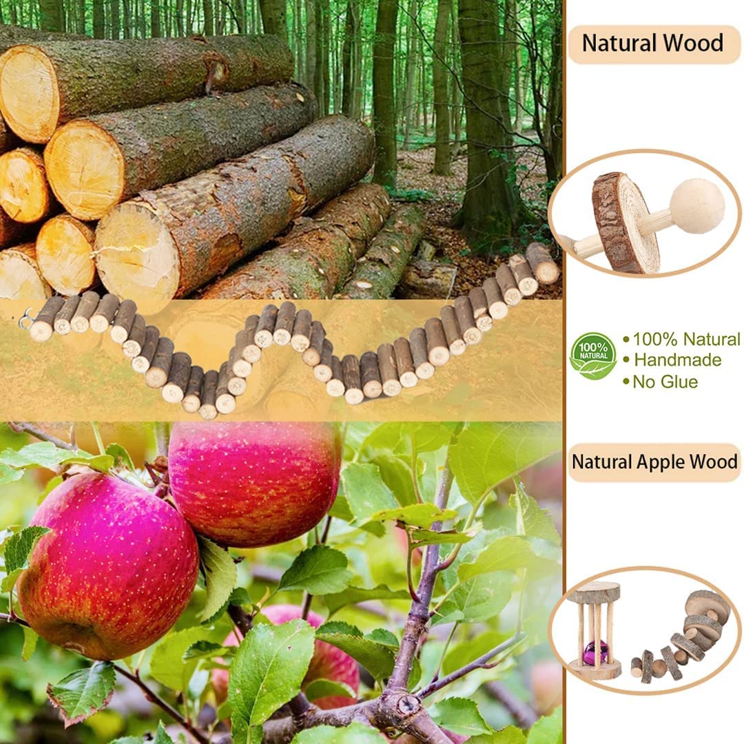 Hamster Toy Hamster Accessories Guinea Pig Chew Toy Hamster Suspension Bendy Long Bridge Toy Chinchilla Cage Accessories Willow Ball Play Set Stuff For Dwarf Syrian Chinchillas Gerbils Mice Mouse