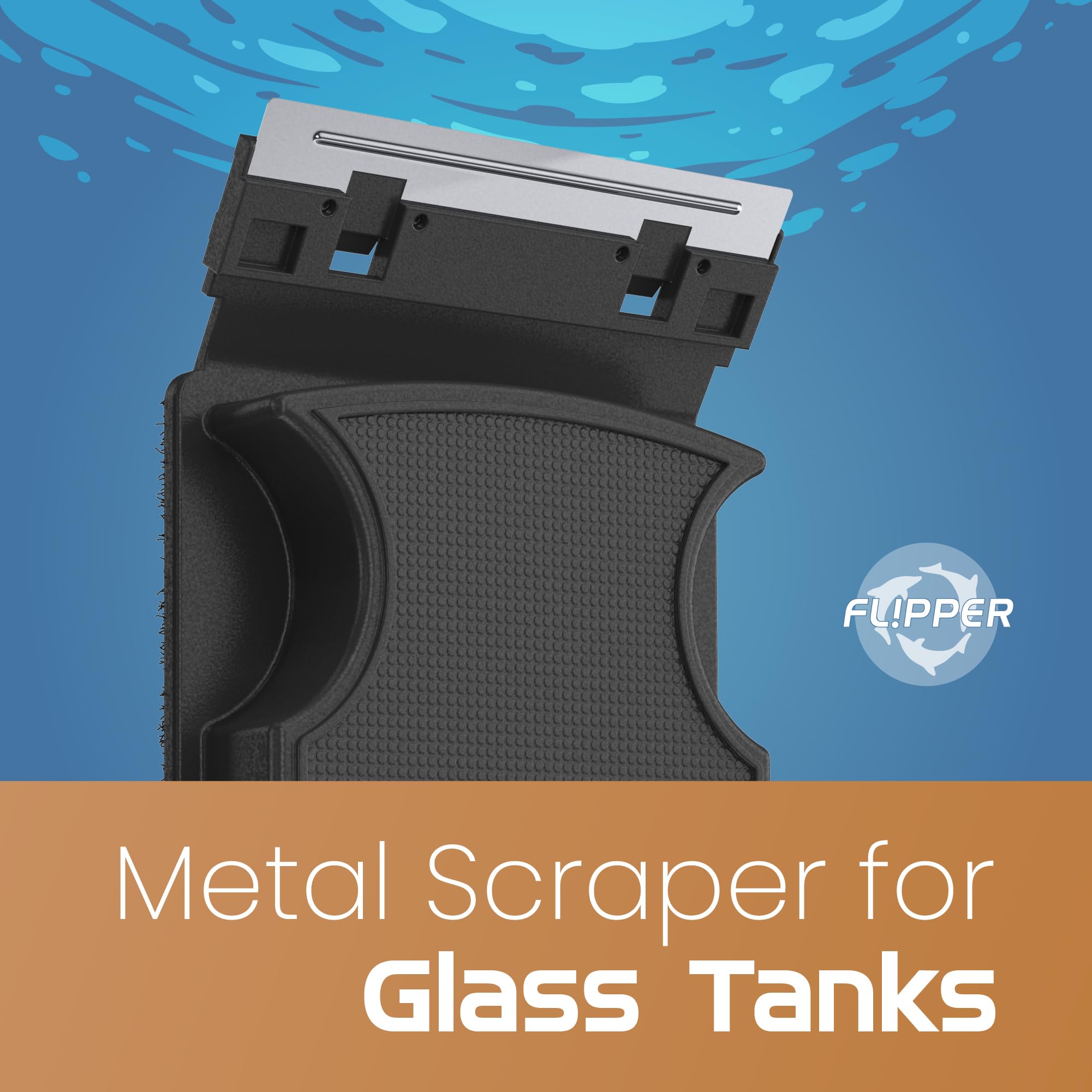 Fl!Pper Flipper Standard Aquarium Scraper Replacement Blades For Fish Tank Cleaning Kits - Stainless Steel Replacement Blades Fo