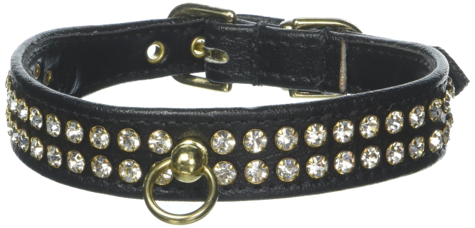 Dog, Puppy & Pet Collar, &quot;#72 Clear Crystal Jewelry Set&quot; Black 14