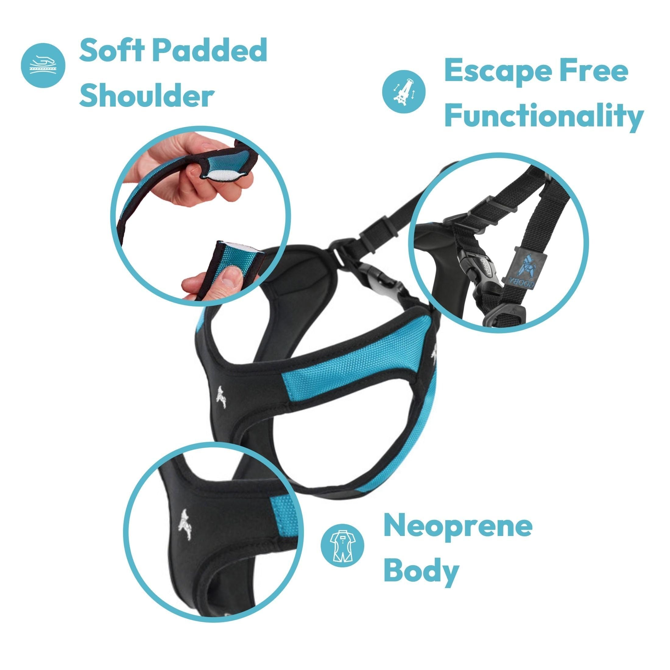 Gooby - Escape Free Easy Fit Harness, Small Dog Step-In Harness For Dogs That Like To Escape Their Harness, Purple, Small