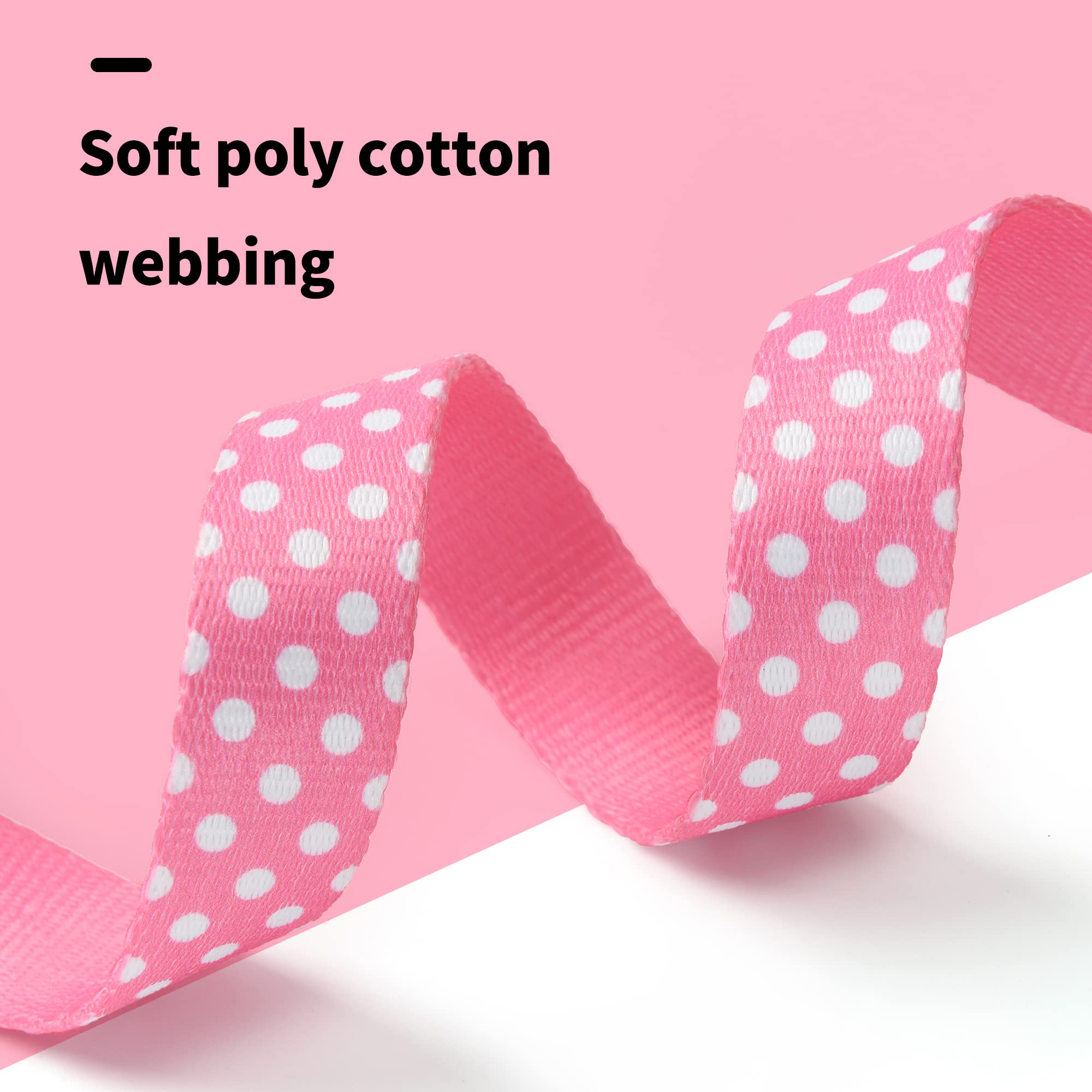 Mile High Life Dog Collar | Cute Puppy Collars | Lightweight Girl Dog Collar | Soft Boy Dog Collars | W Geometric Plaid Wave Line Pattern (Pink Dots, Medium)