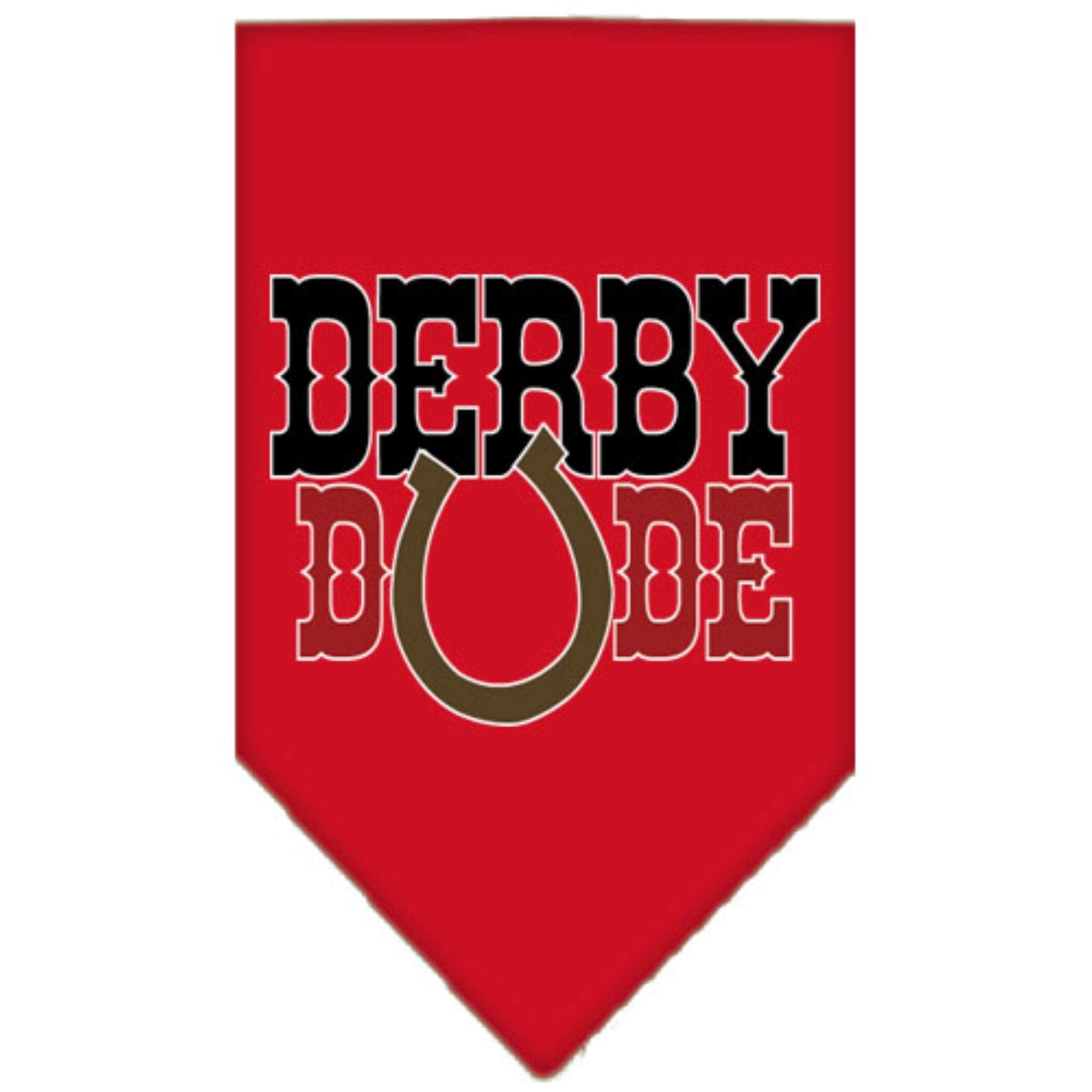 Mirage Pet Product Derby Dude Screen Print Bandana Red Small