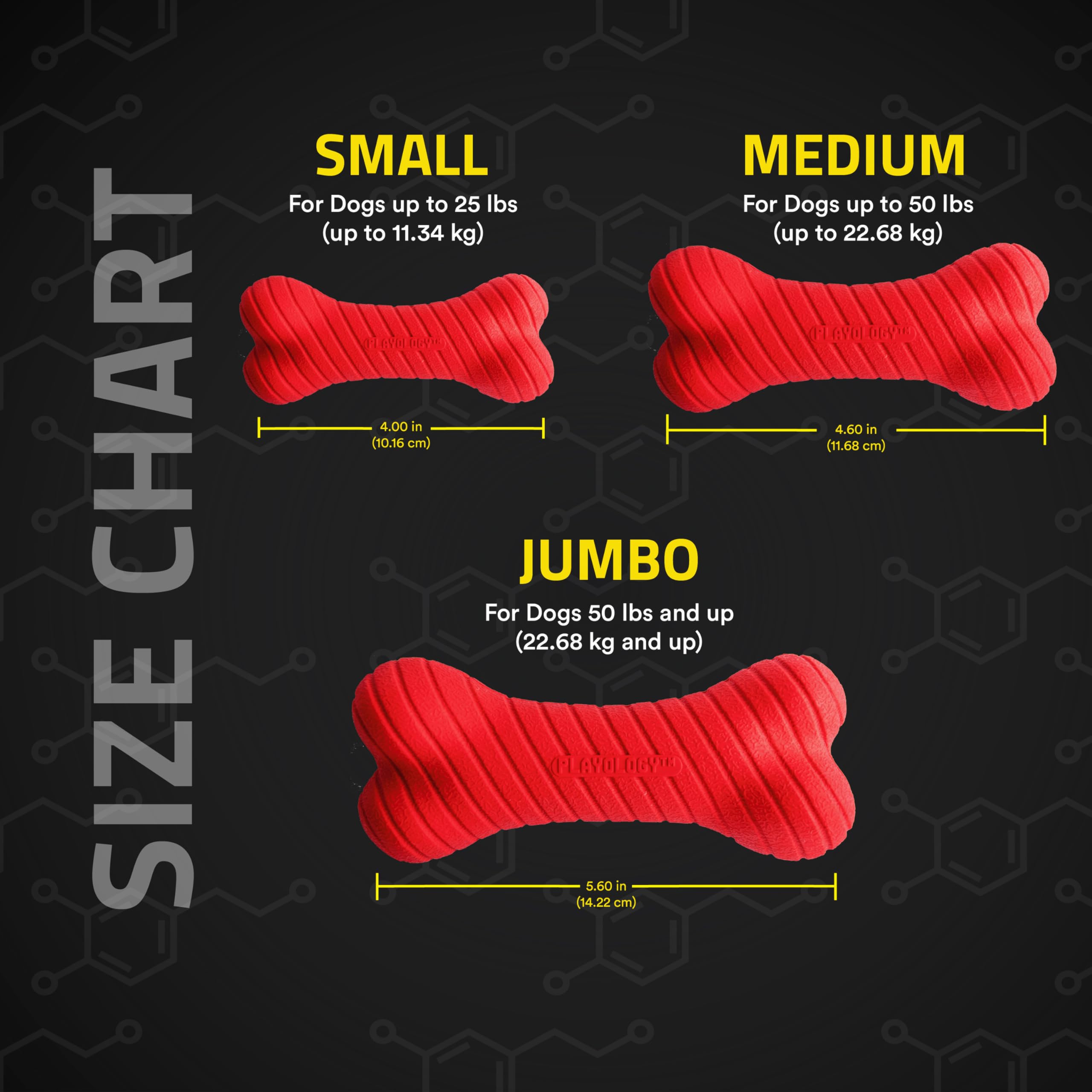 Playology Dual Layer Bone | Engaging All Natural Beef Scented Dog Toy, Red Bone For Medium Dogs Up To 50Lbs | Interactive & Dura