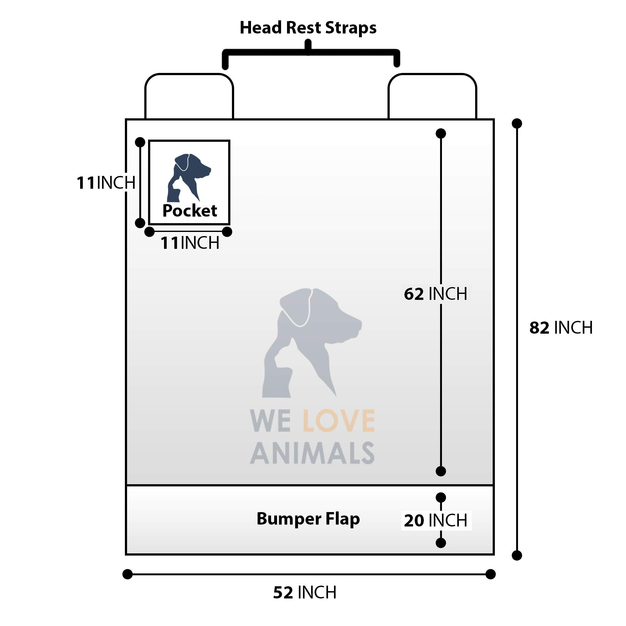 Suv Cargo Liner For Dogs, Dog Car Seat Cover For Back Seat, Nonslip Trunk Mat, Waterproof Car Seat Protector For Dogs, Durable Cargo Cover With Bumper Flap, Dog Accessories, Easy To Install & Clean