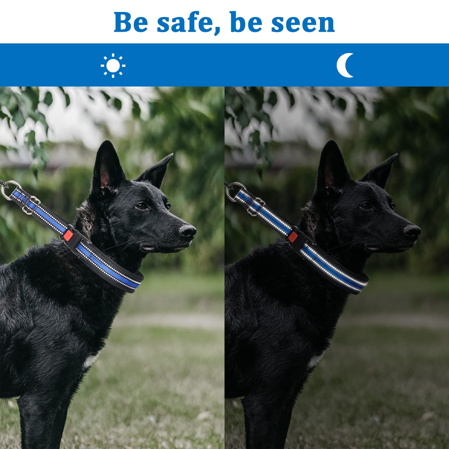 Mayerzon Martingale Collar For Small Medium Large Dogs, Patented Anti Pull Dog Collar With Reflective Strip And Buckle For Walki