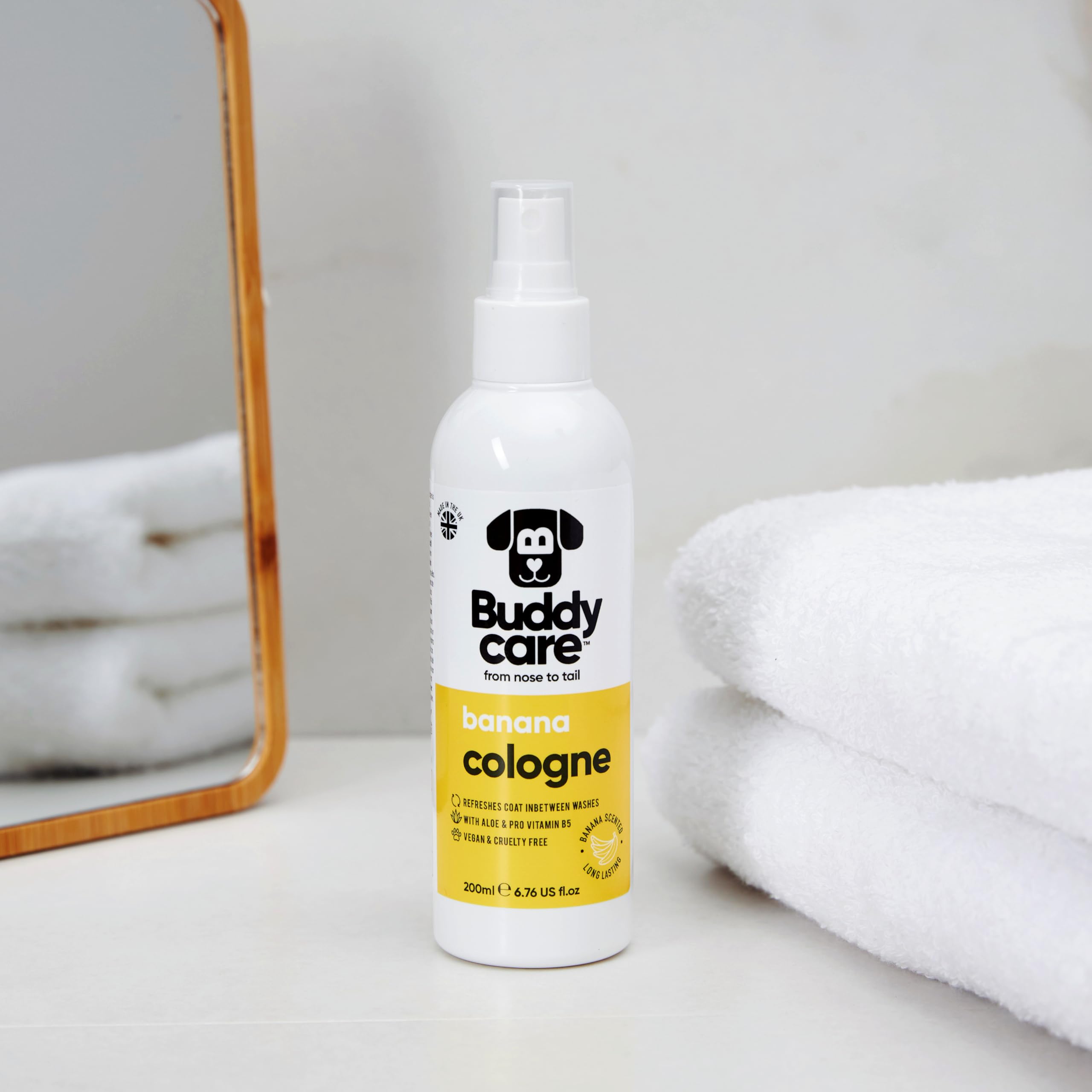 Buddycare Dog Cologne - Banana - 200Ml - Refreshing And Banana Scented Dog Cologne - Refreshes Between Dog Washes