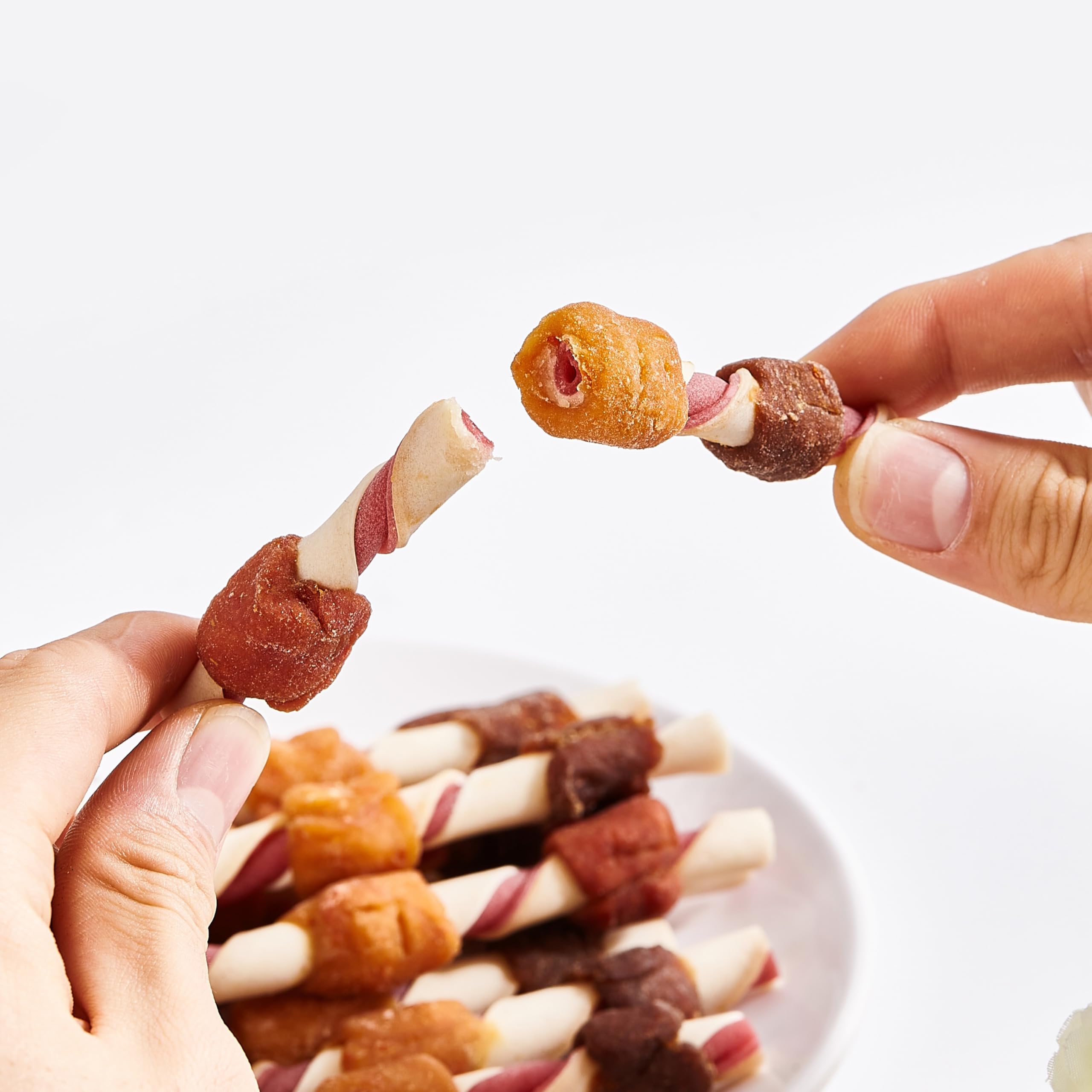 FAYWELL - Combo Kabob Dog Natural Treats, Rich in Protein & Vitamins & Probiotics, Supports Oral Health, Digestible (5pk)