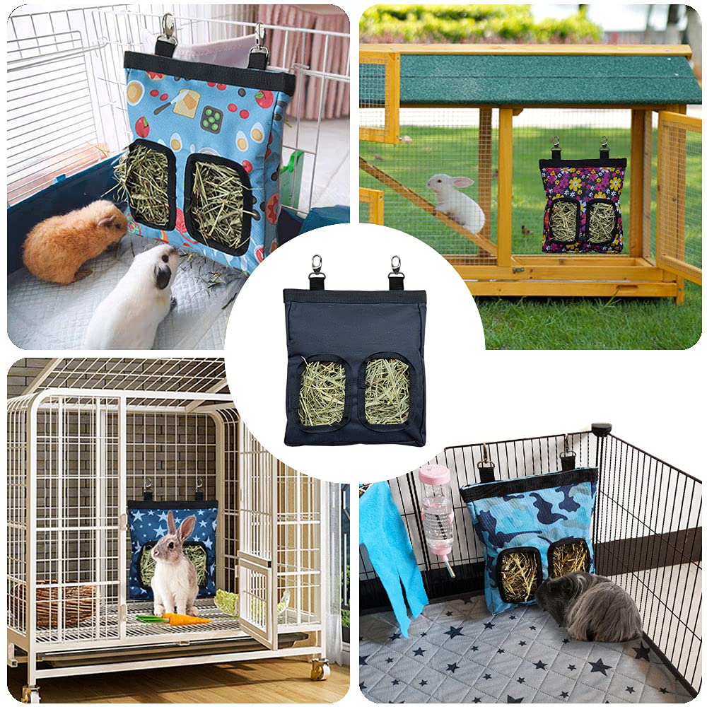 Rioussi Guinea Pig Hay Feeder, Hanging Rabbit Hay Feeder Bag For Guinea Pigs Bunnies Chinchillas. Stars