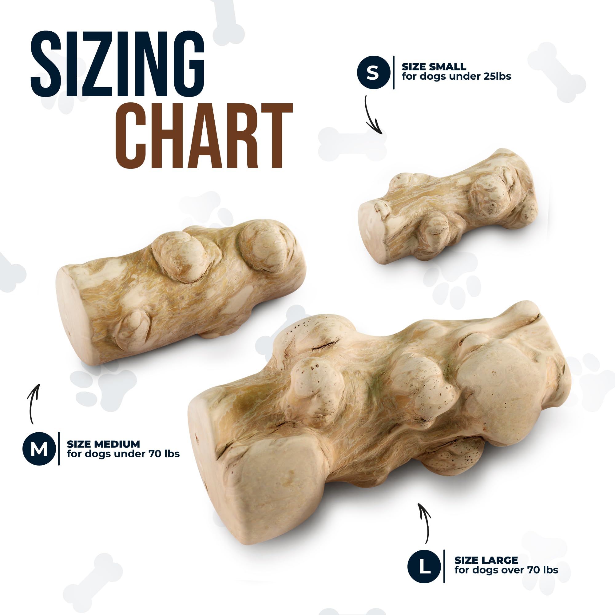 GOWGOW Gorilla Wood Dog Chew Toys - 100% Natural, Wood Chews for Dogs - Stress Relief, Teeth Cleaning & Reducing Boredom, Wood D