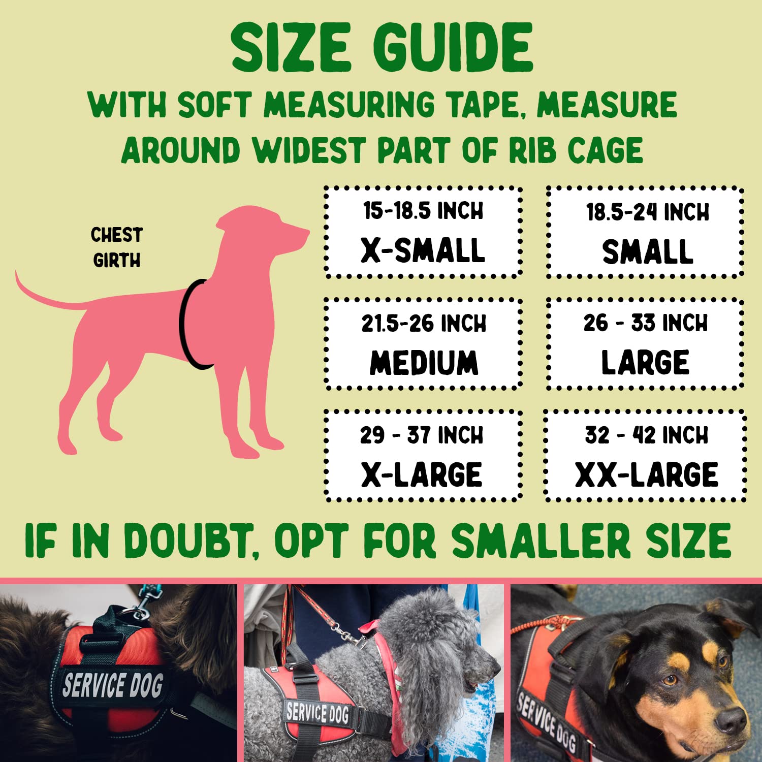 Service Dog Vest + Id Tag + 50 Ada Information Cards - Service Dog Harness W Patch In Sizes X Small To Xx Large, Metal Dog Tag H