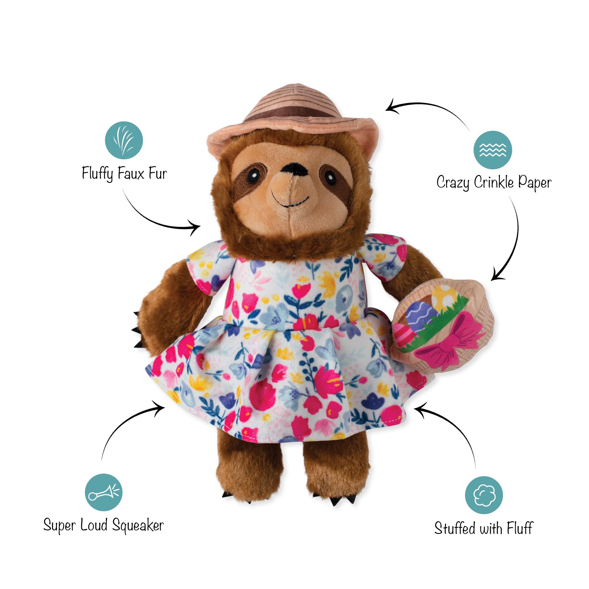 Fringe Studio Plush Dog Toy, SundayS Best, Petshop Collection (314317)