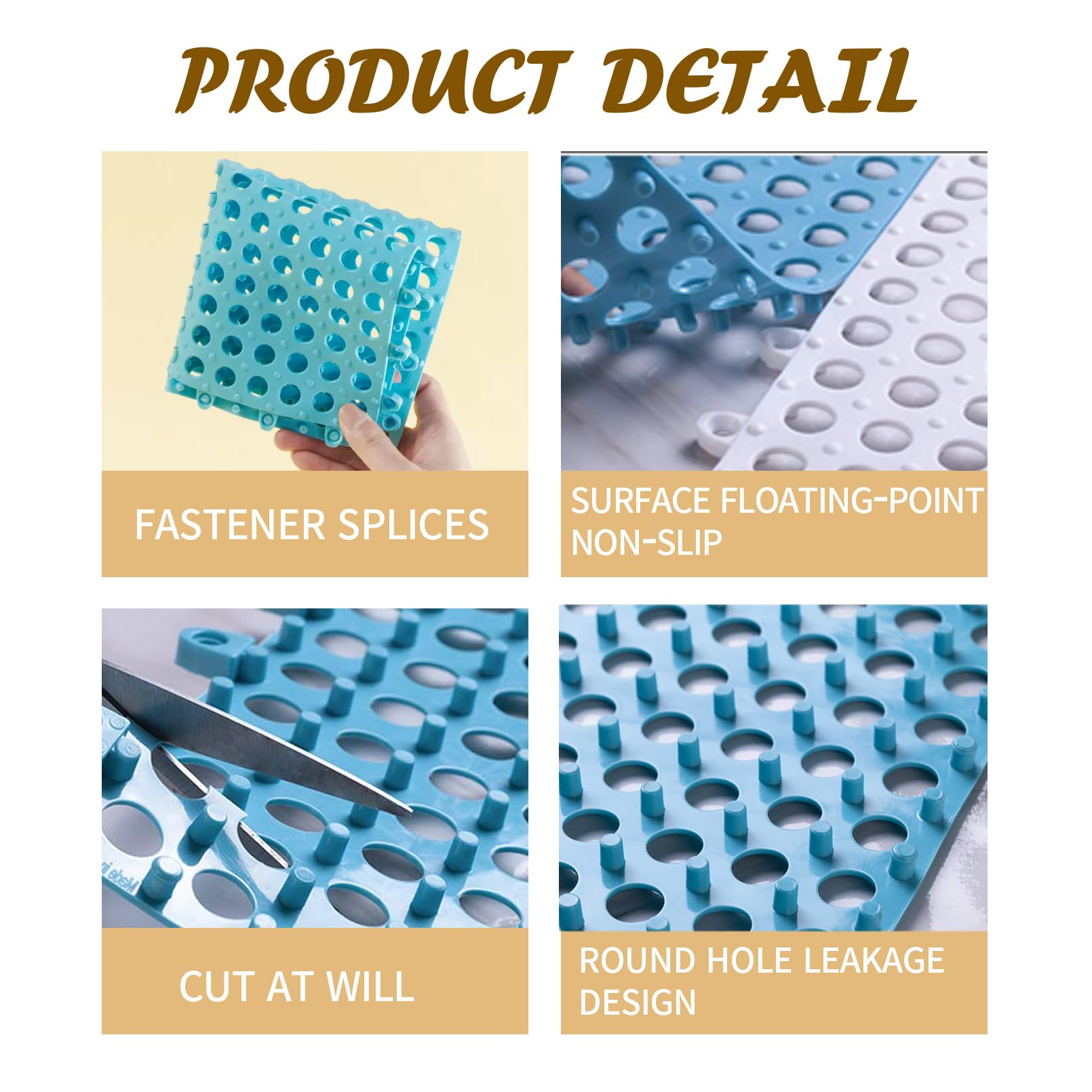 Niwaes Rabbit Cage Mat For Feet-12 Pack Plastic Bunny Resting Mats 12X12In Washable Pet Foot Pad With Holes For Adult Guinea Pig