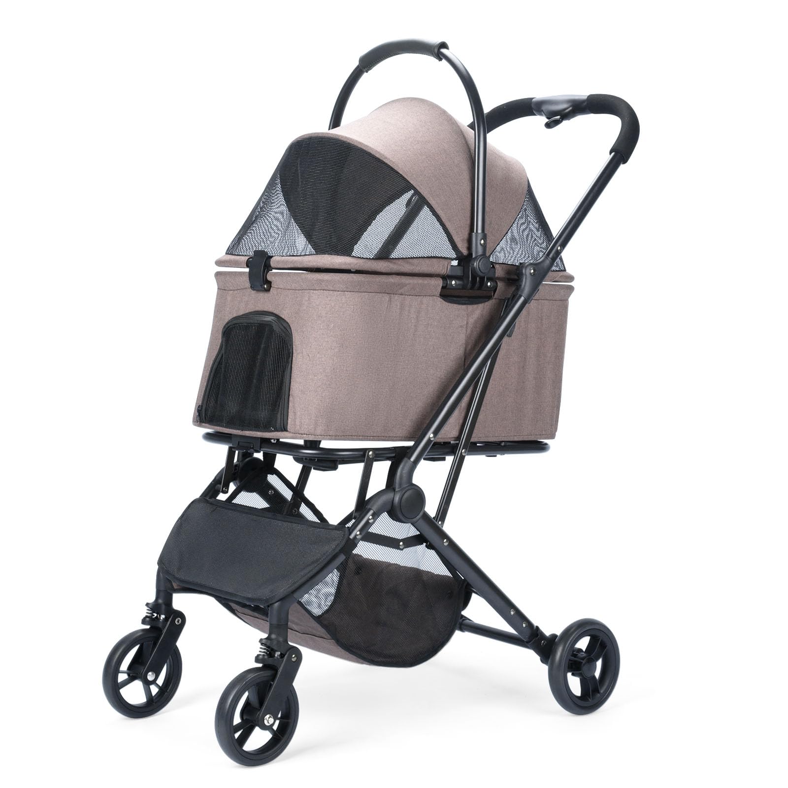 Wdyvko 3 In 1 Dog Stroller, Upgraded Frame, Up To 44Lbs Pet Stroller With Dog Poop Bags & Dispenser, Zipperless Entry, Storage B