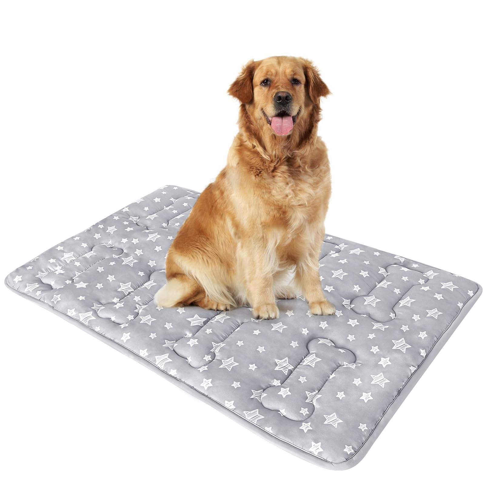 Dog Crate Mat (42'' X 28''), Soft Dog Bed Mat With Cute Prints, Personalized Dog Crate Pad, Anti-Slip Bottom, Machine Washable K