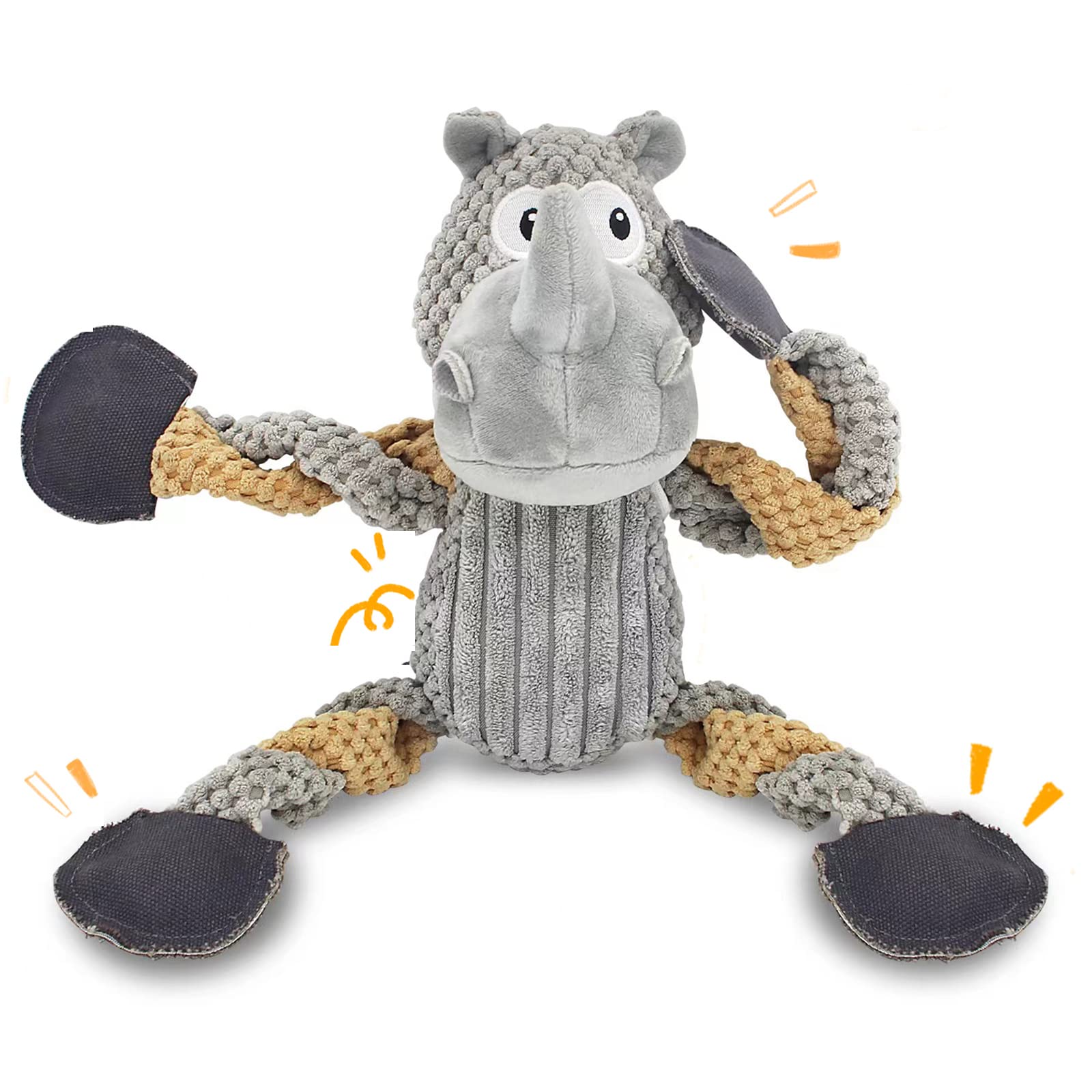 X-XDUN Squeaky Dog Toys for Boredom and Stimulating for Aggressive Chewer Stuffed Interactive Dog Toys for Large Dogs Puppy Toys