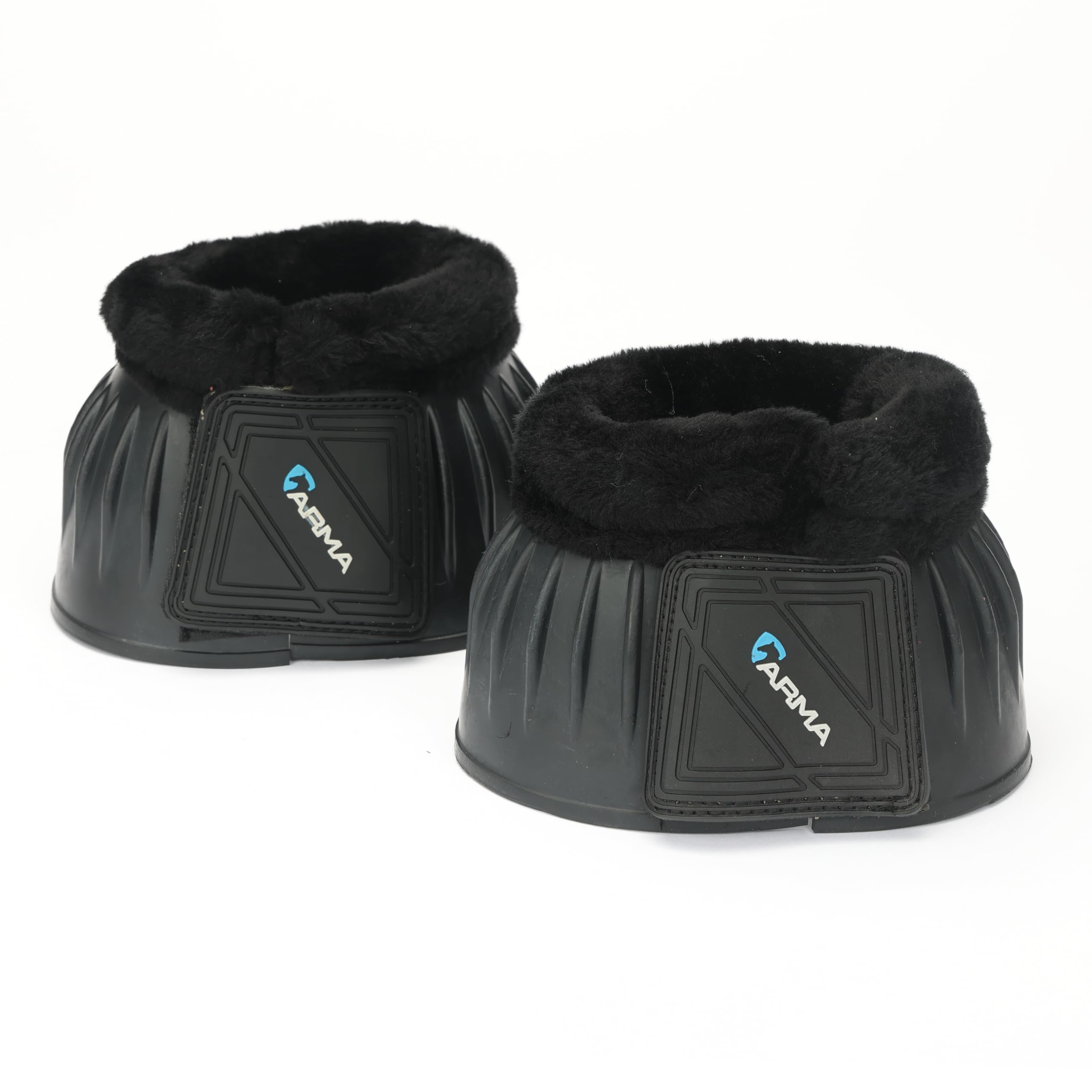 Shires ARMA Fleece Trim Bell Boot (Black, X-Full)