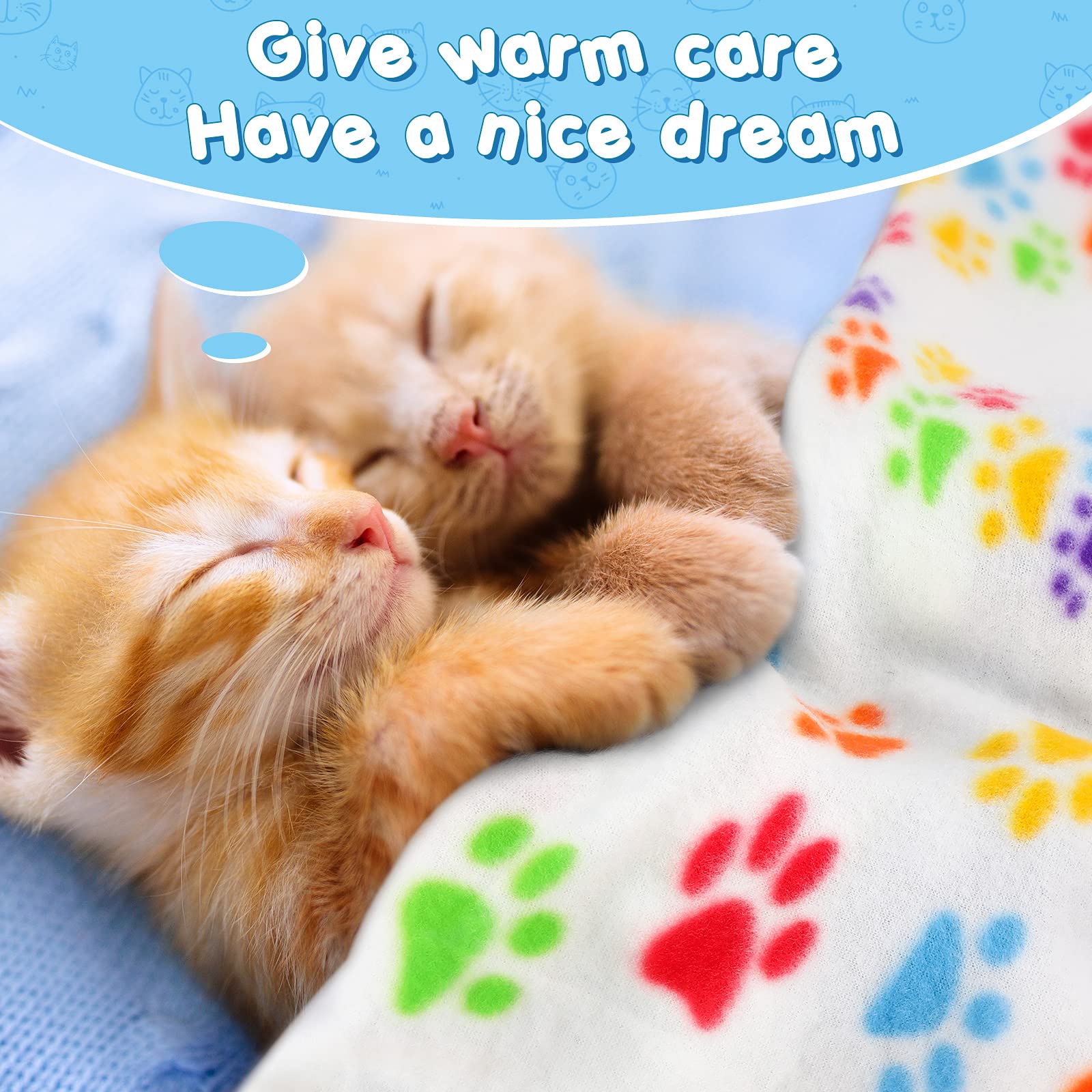 Eccliy 20 Pcs Puppy Blanket Pet Blanket Soft Fleece Dog Blankets Doggie Blanket Warm Felt Throw Blanket Sleep Mat Bed Covers Sma