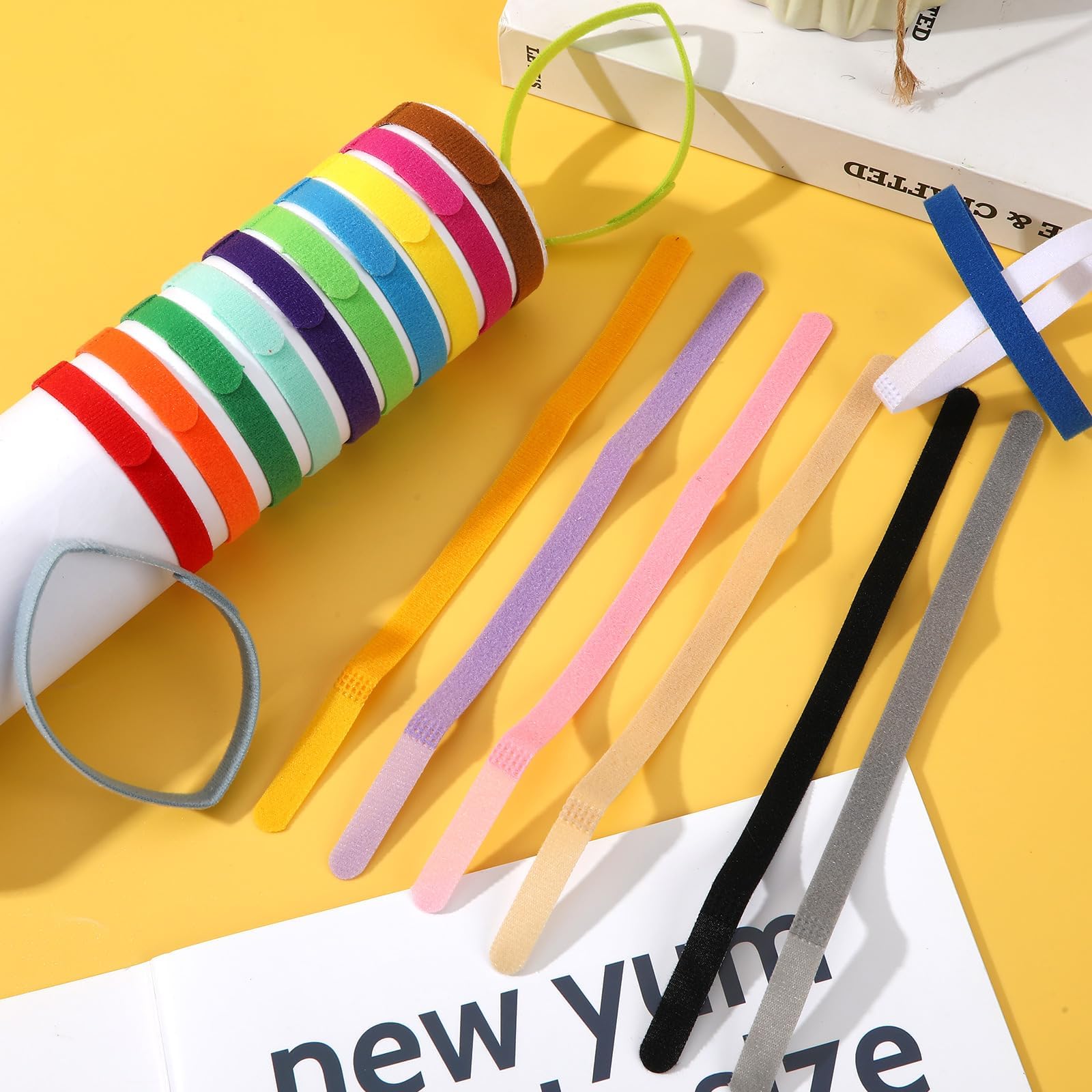 Febsnow 20Pcs Puppy Whelping Collars 9 Inch Newborn Pet Collars Double-Sided Soft Adjustable Id Bands Puppy Id Collars For Newbo