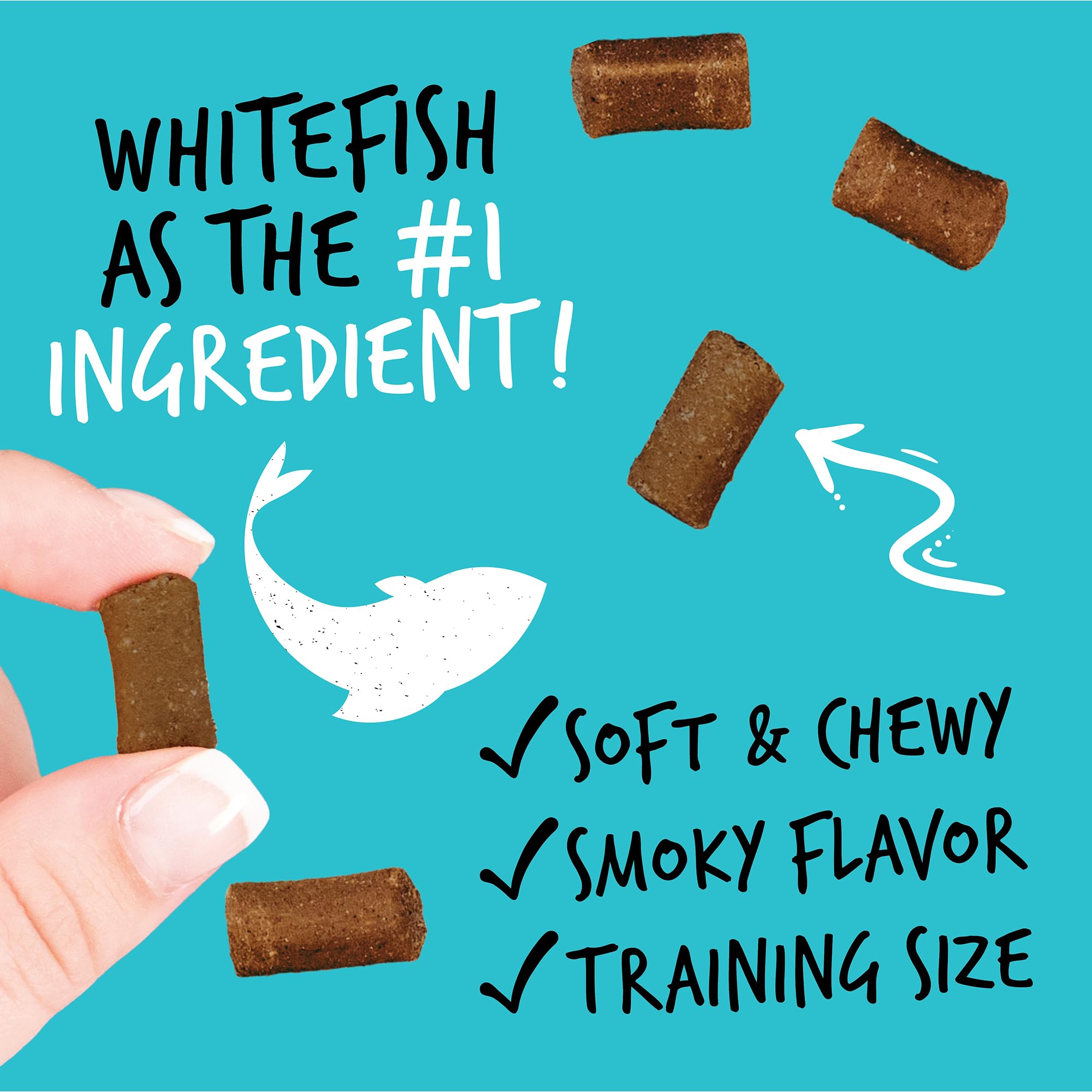 Ultimates Jerky Whitefish Bites Soft Grain-Free Dog Treats (7 oz. Pouch)
